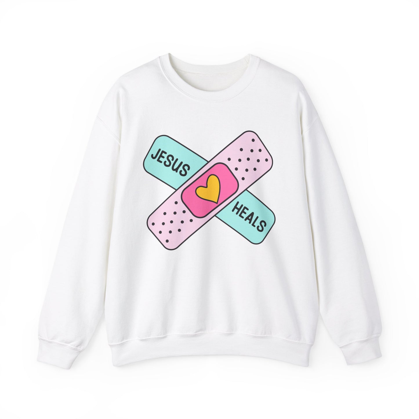 Jesus Heals Unisex Heavy Blend™ Crewneck Sweatshirt