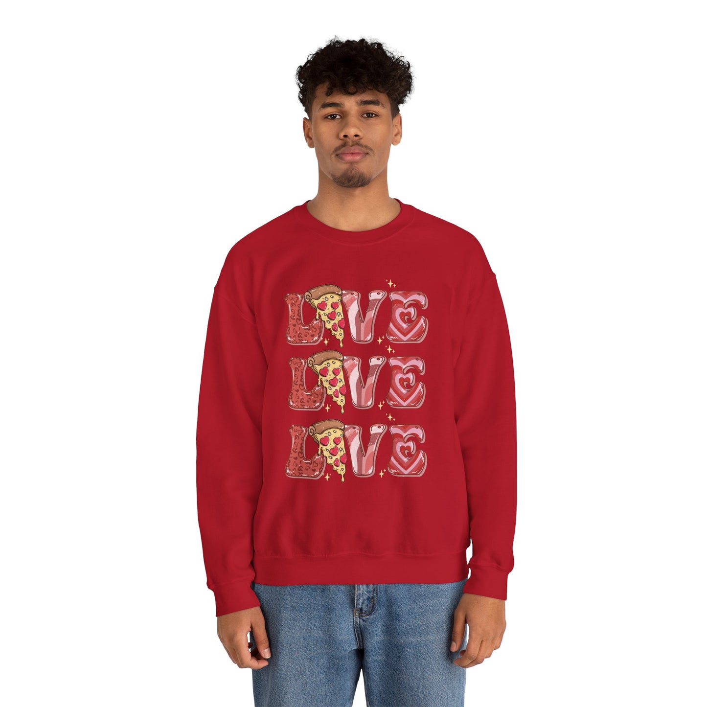 PIZZA Love Unisex Heavy Blend™ Crewneck Sweatshirt