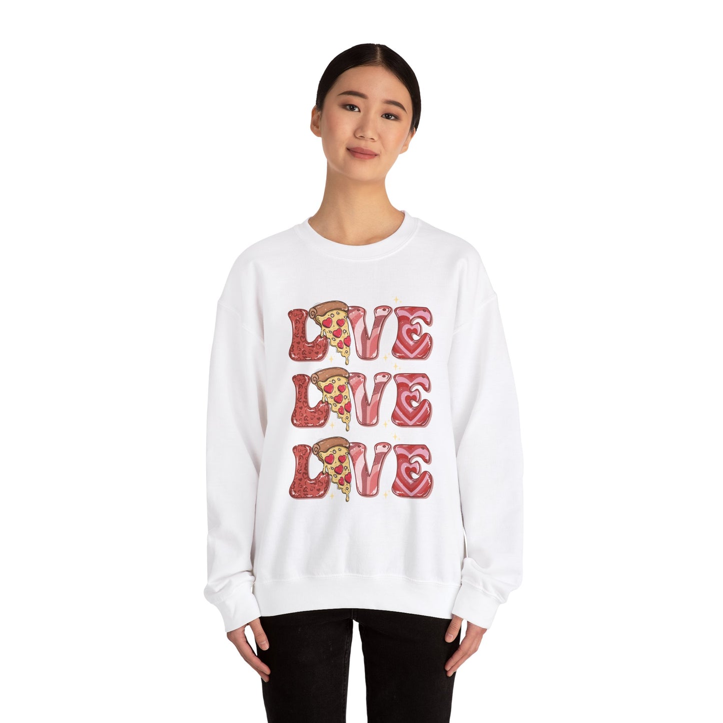 PIZZA Love Unisex Heavy Blend™ Crewneck Sweatshirt