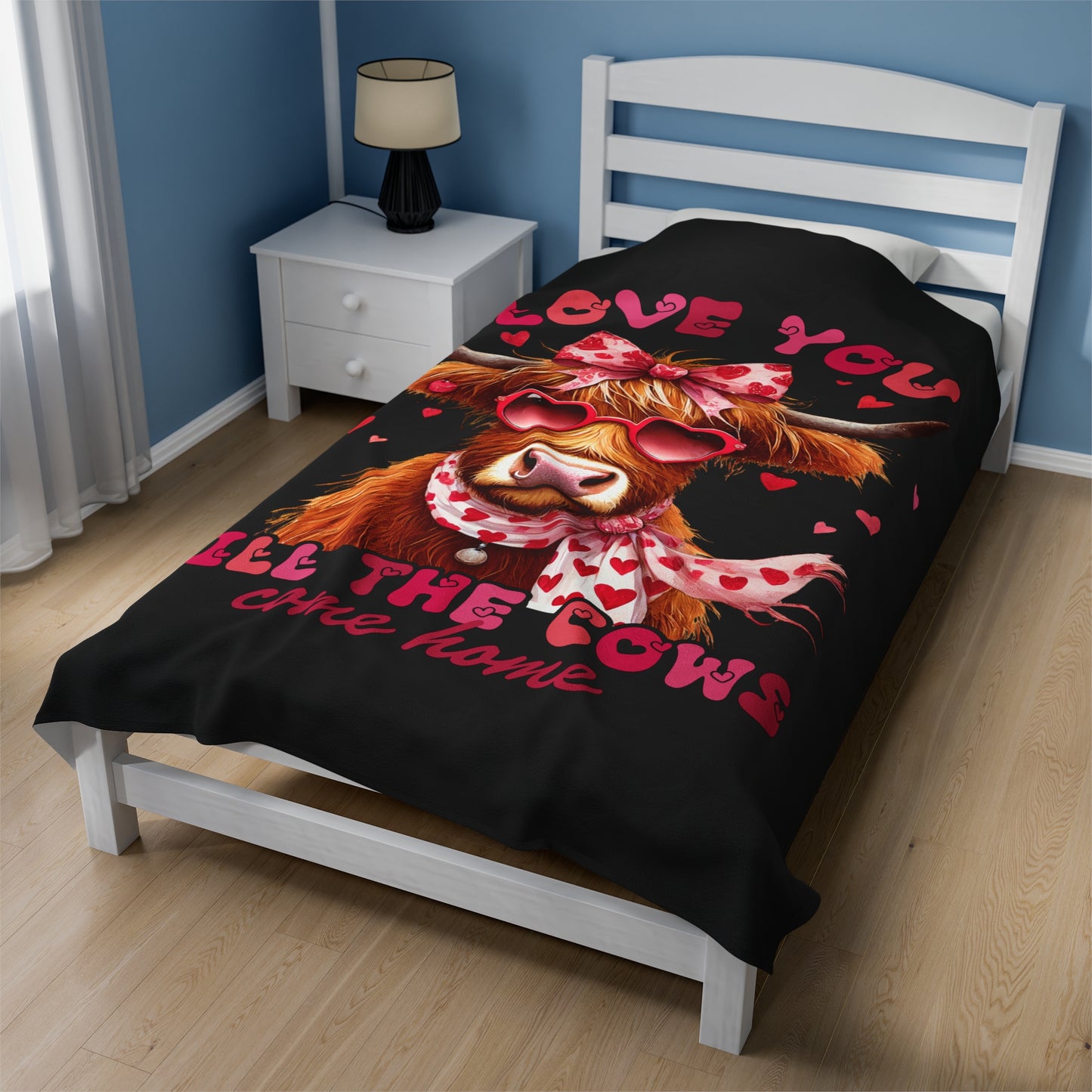 Love You Velveteen Plush Blanket