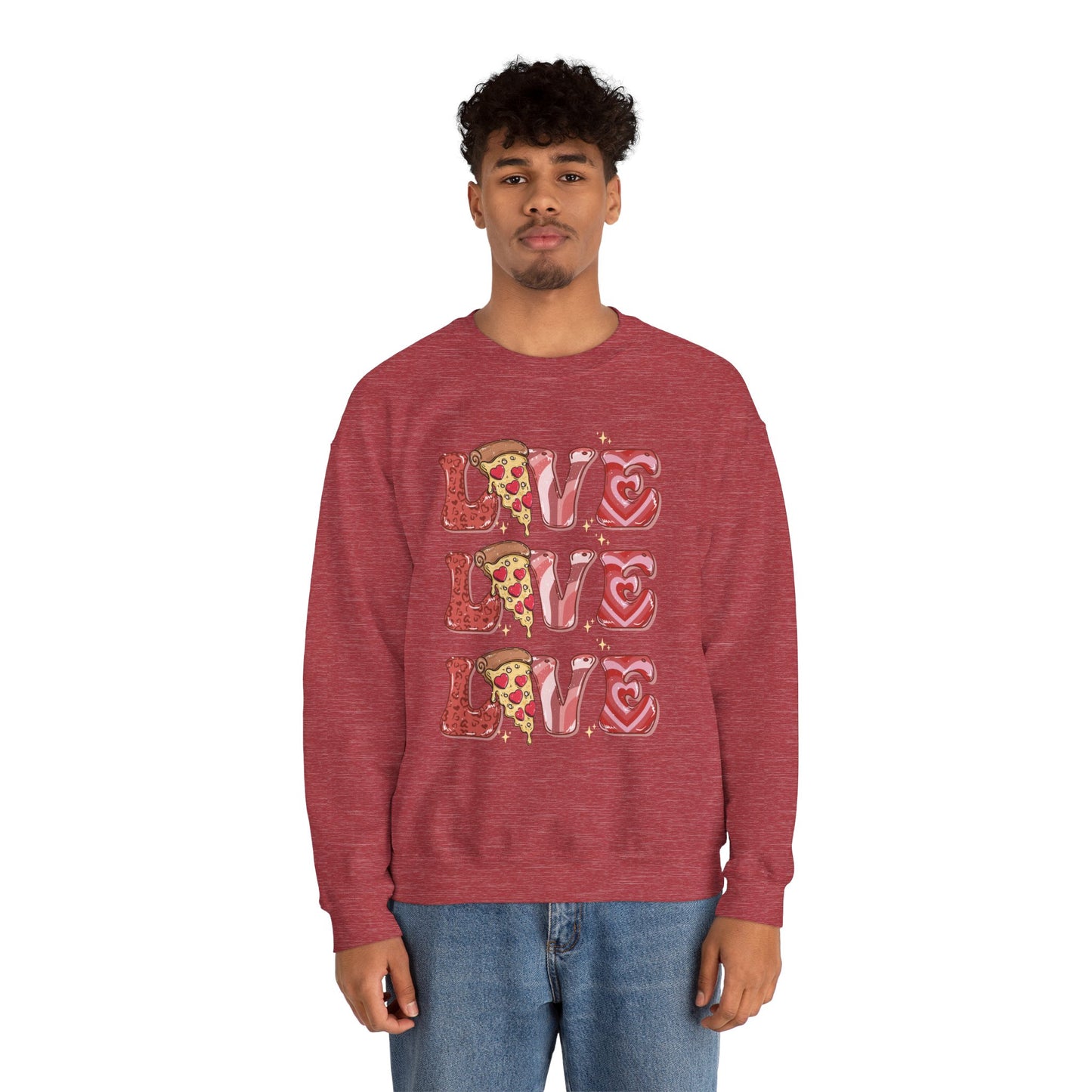 PIZZA Love Unisex Heavy Blend™ Crewneck Sweatshirt