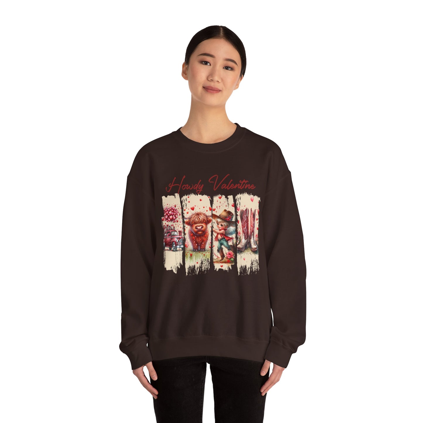 HOWDY Valentine Unisex Heavy Blend™ Crewneck Sweatshirt