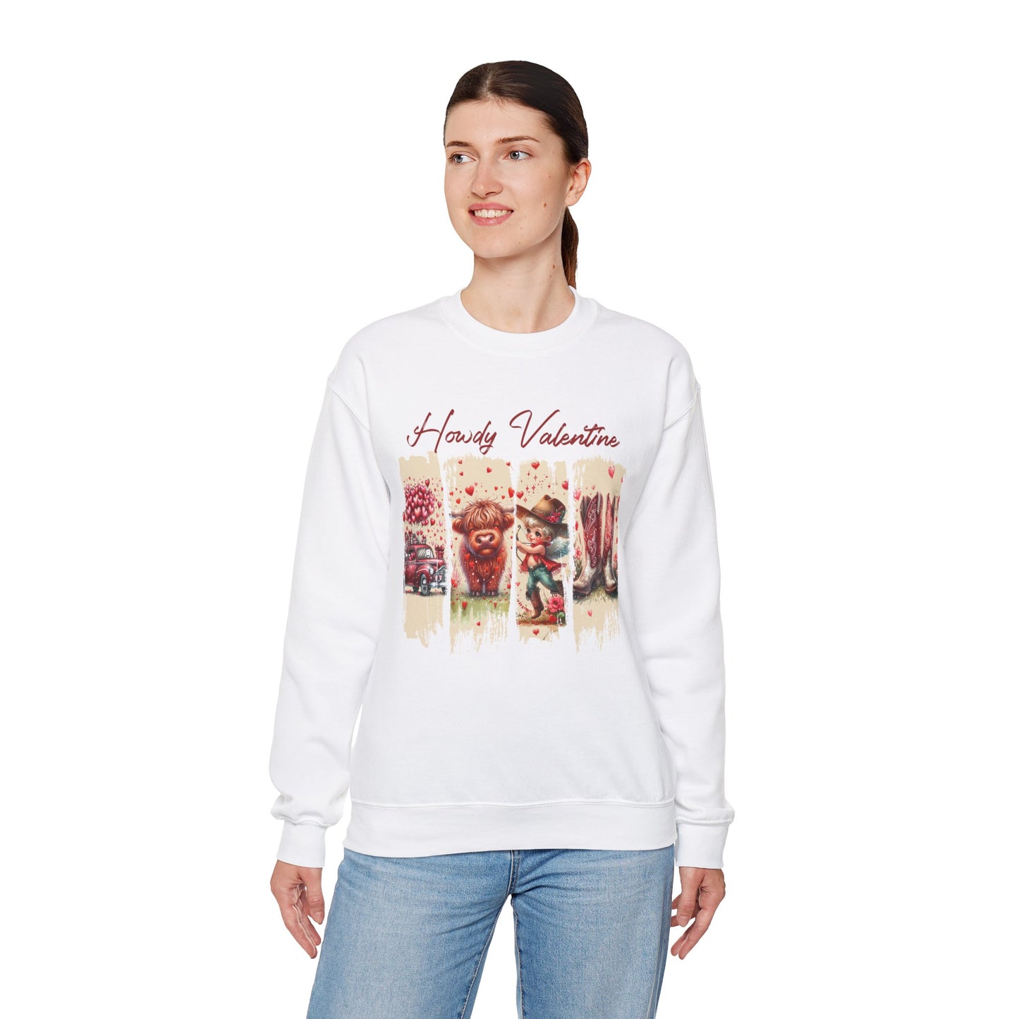 HOWDY Valentine Unisex Heavy Blend™ Crewneck Sweatshirt