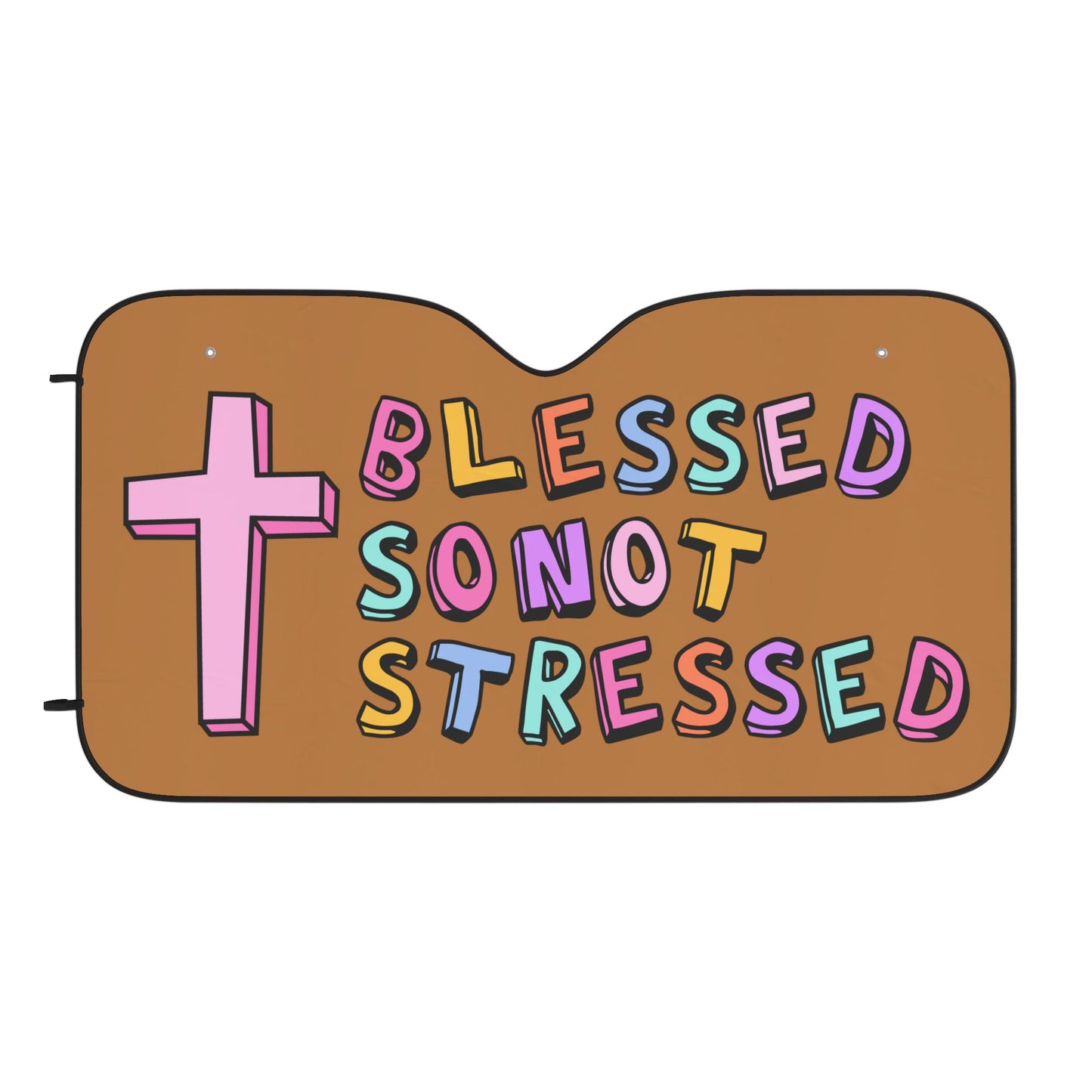 Blessed So Not Stressed Car Sun Shades