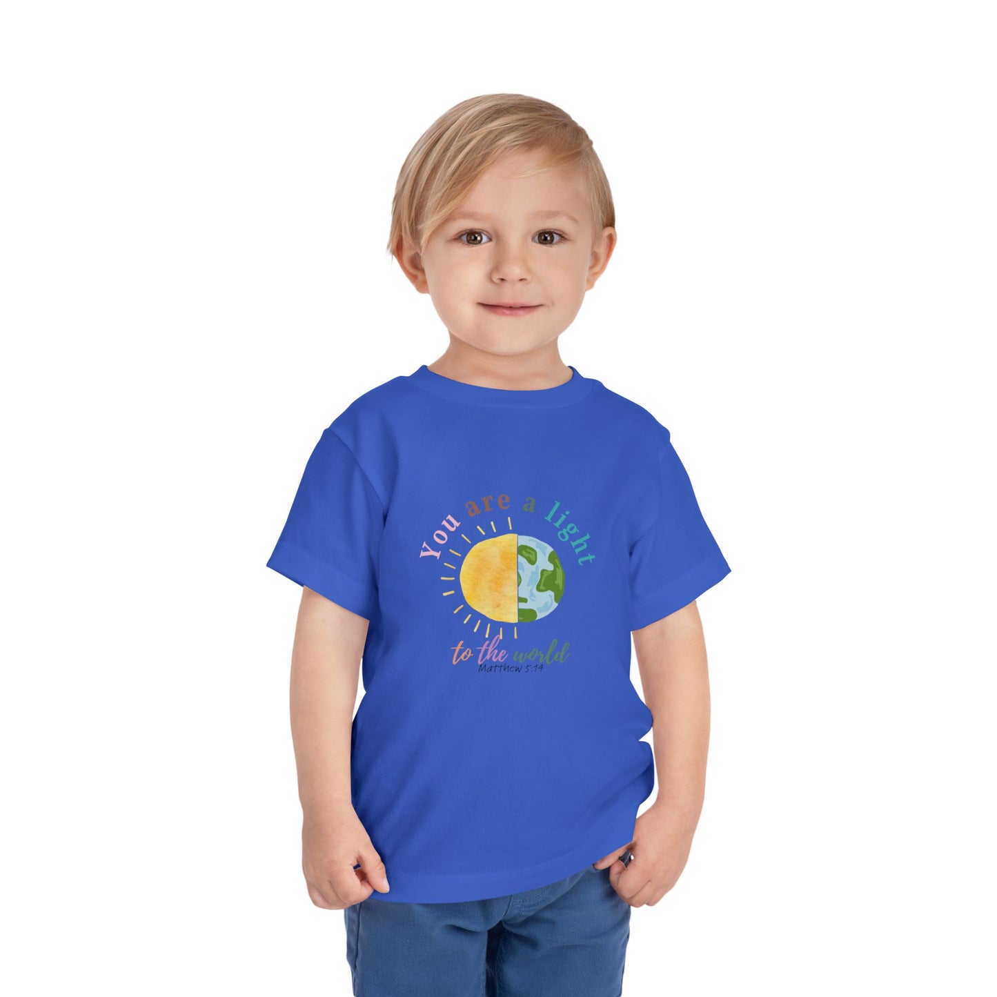 You Are A Light To The World Toddler Short Sleeve Tee