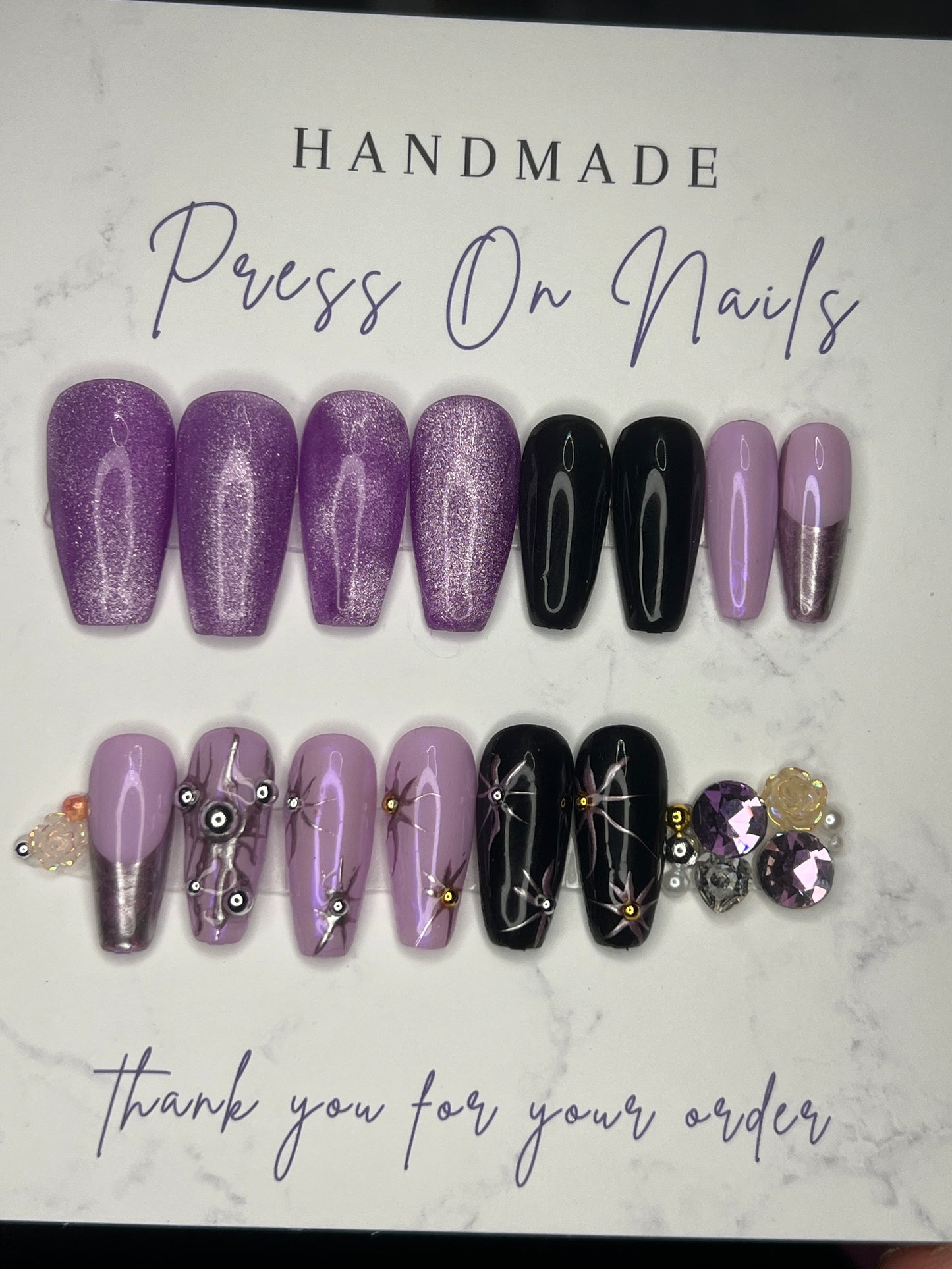 Purple Stars Medium Coffin