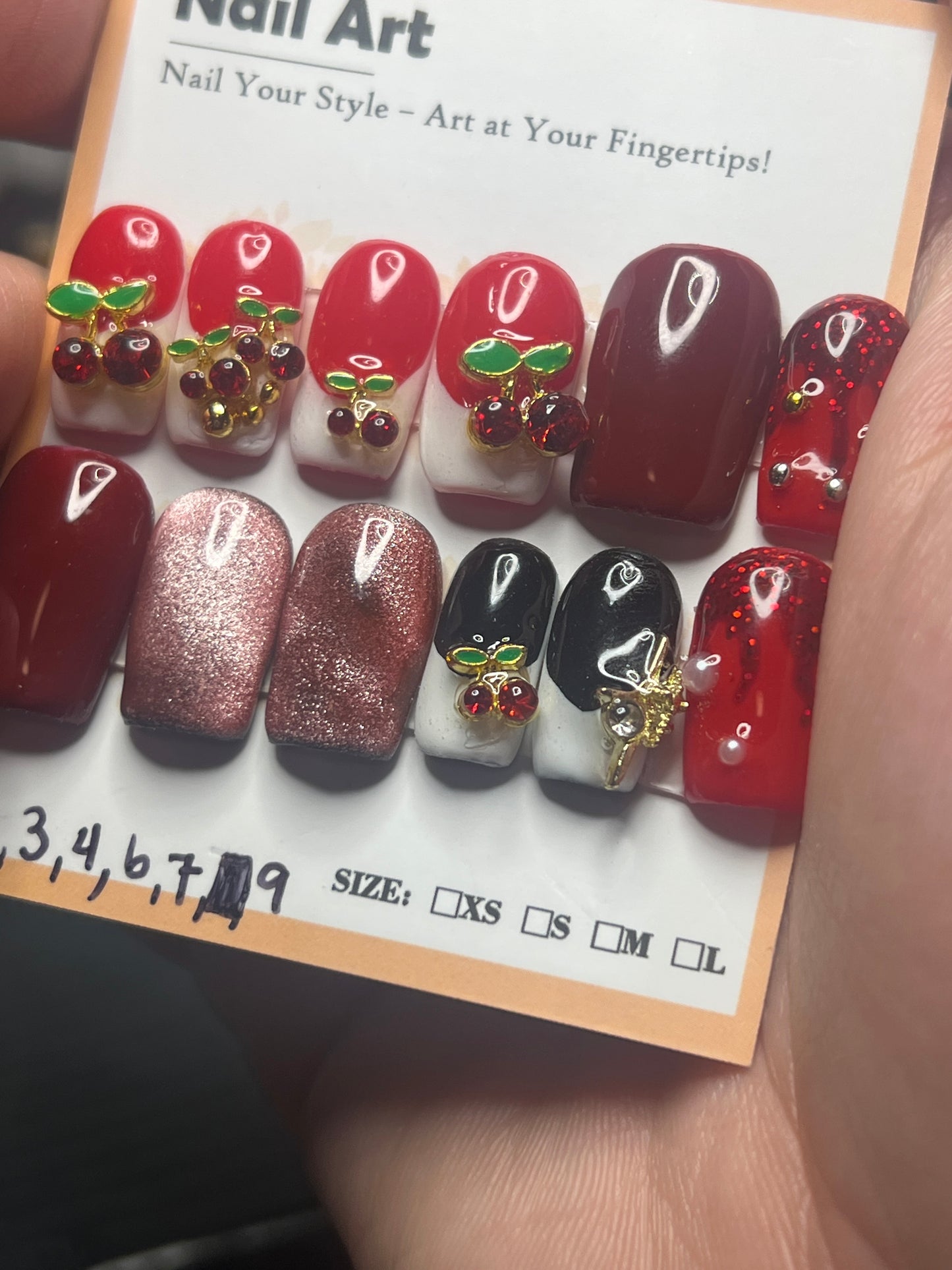 Cherry Delight. Short Square