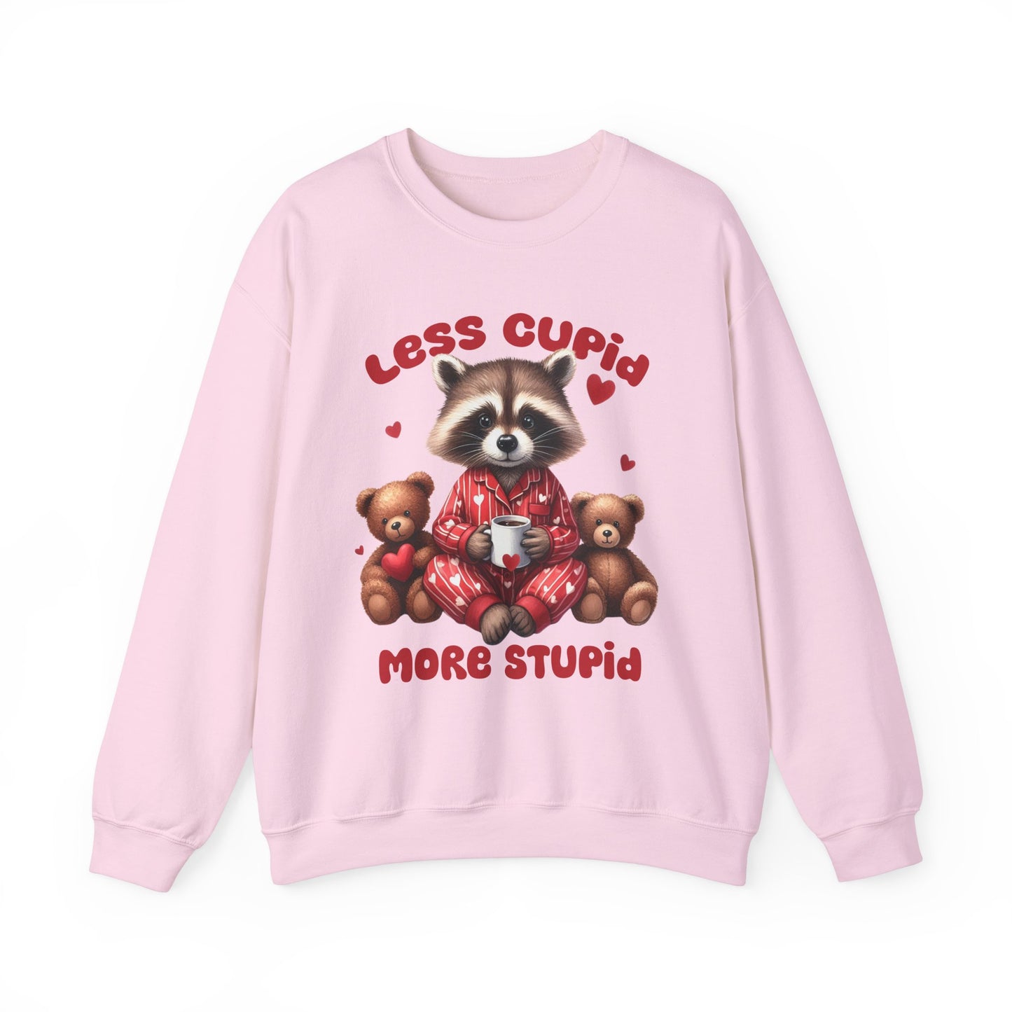 Less Cupid More Stupid Unisex Heavy Blend™ Crewneck Sweatshirt