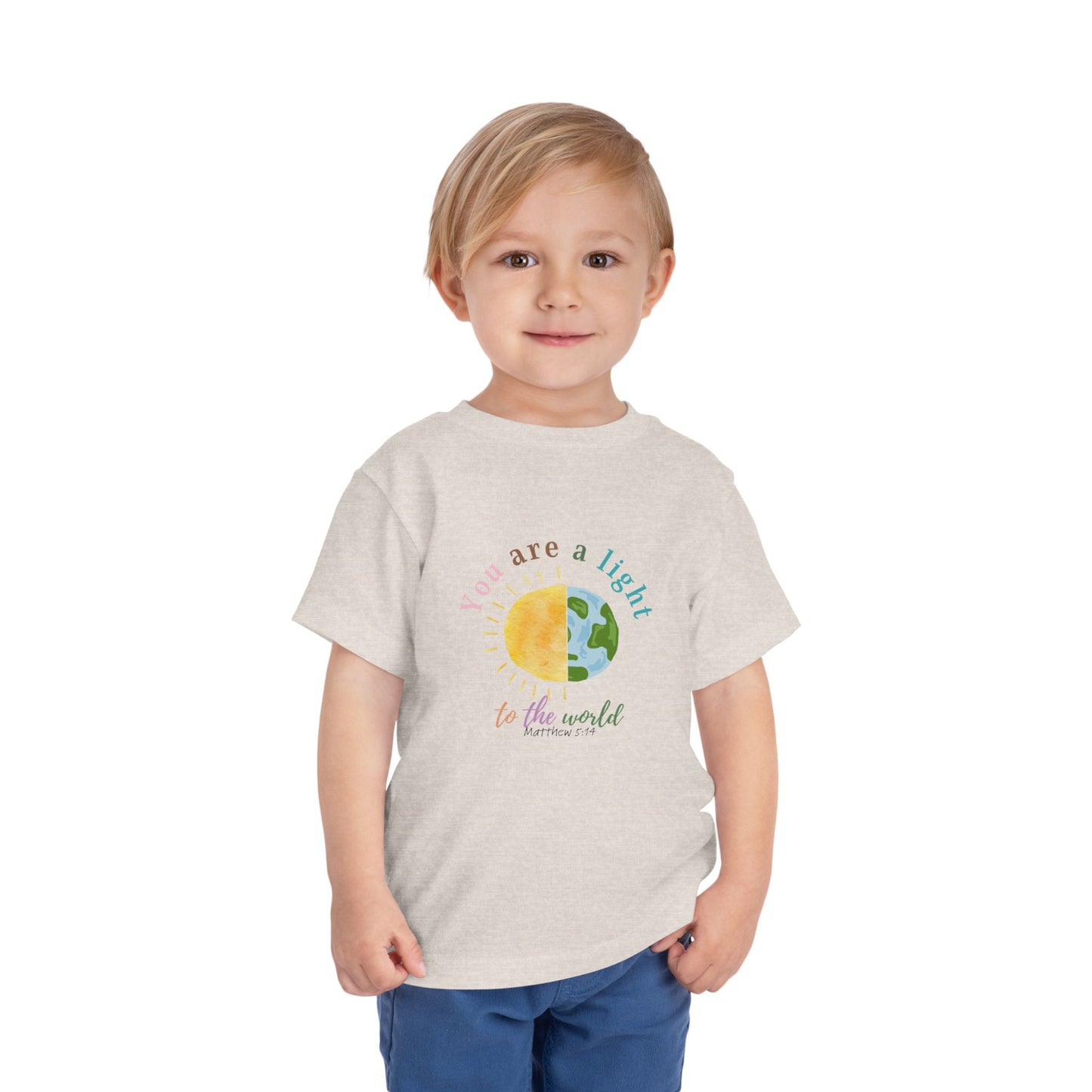 You Are A Light To The World Toddler Short Sleeve Tee