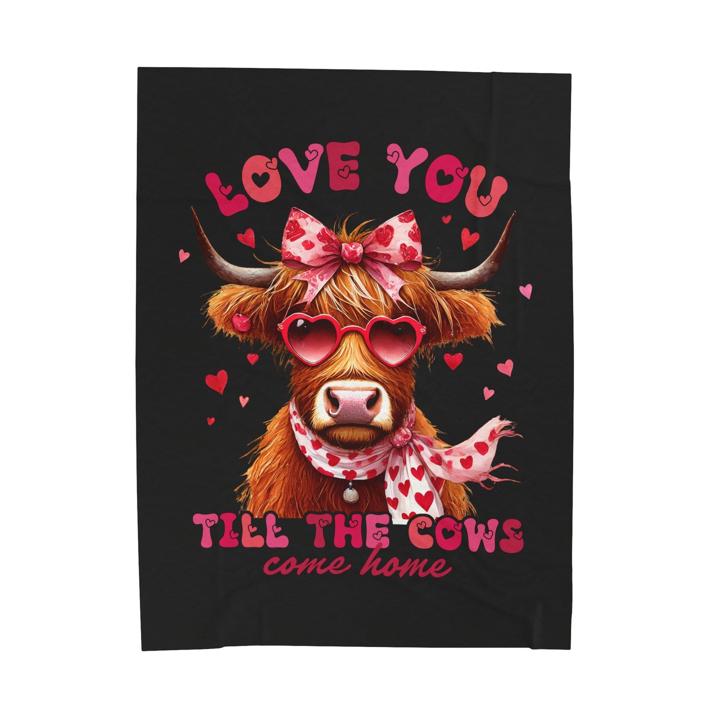 Love You Velveteen Plush Blanket