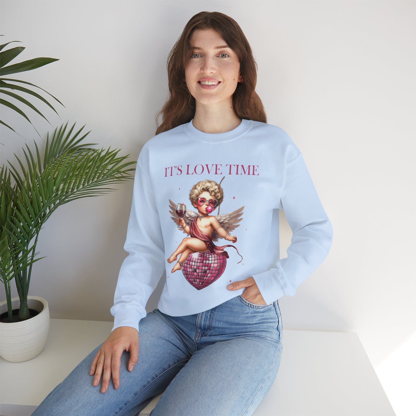 It’s Love Time Unisex Heavy Blend™ Crewneck Sweatshirt