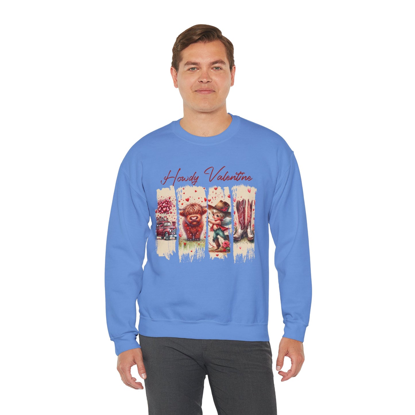 HOWDY Valentine Unisex Heavy Blend™ Crewneck Sweatshirt