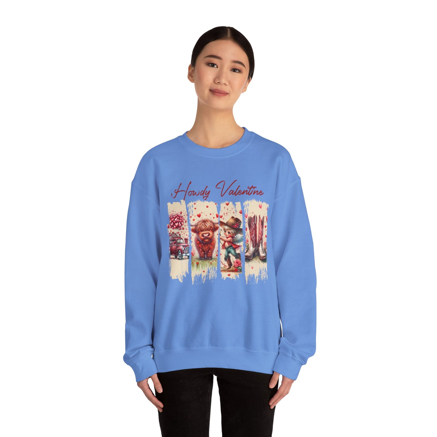 HOWDY Valentine Unisex Heavy Blend™ Crewneck Sweatshirt