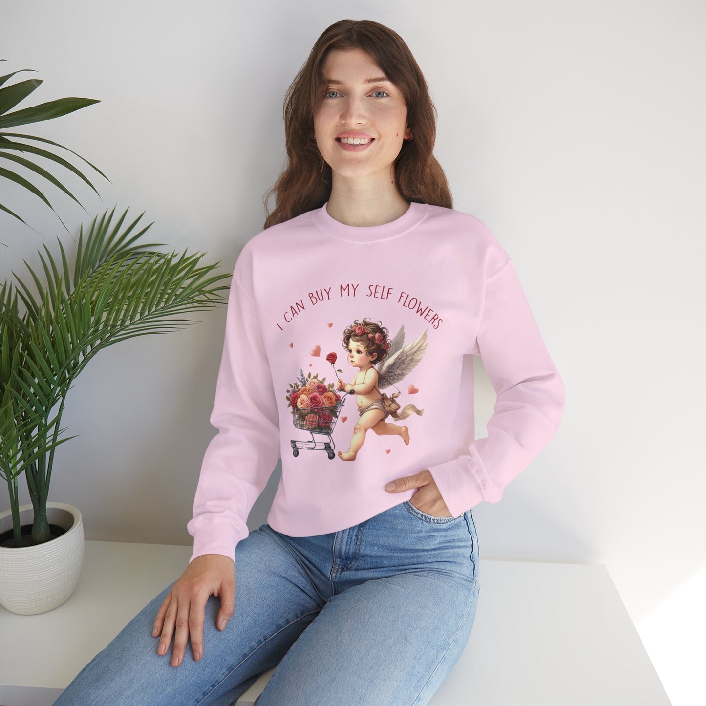 I Can Buy Myself Flowers Unisex Heavy Blend™ Crewneck Sweatshirt