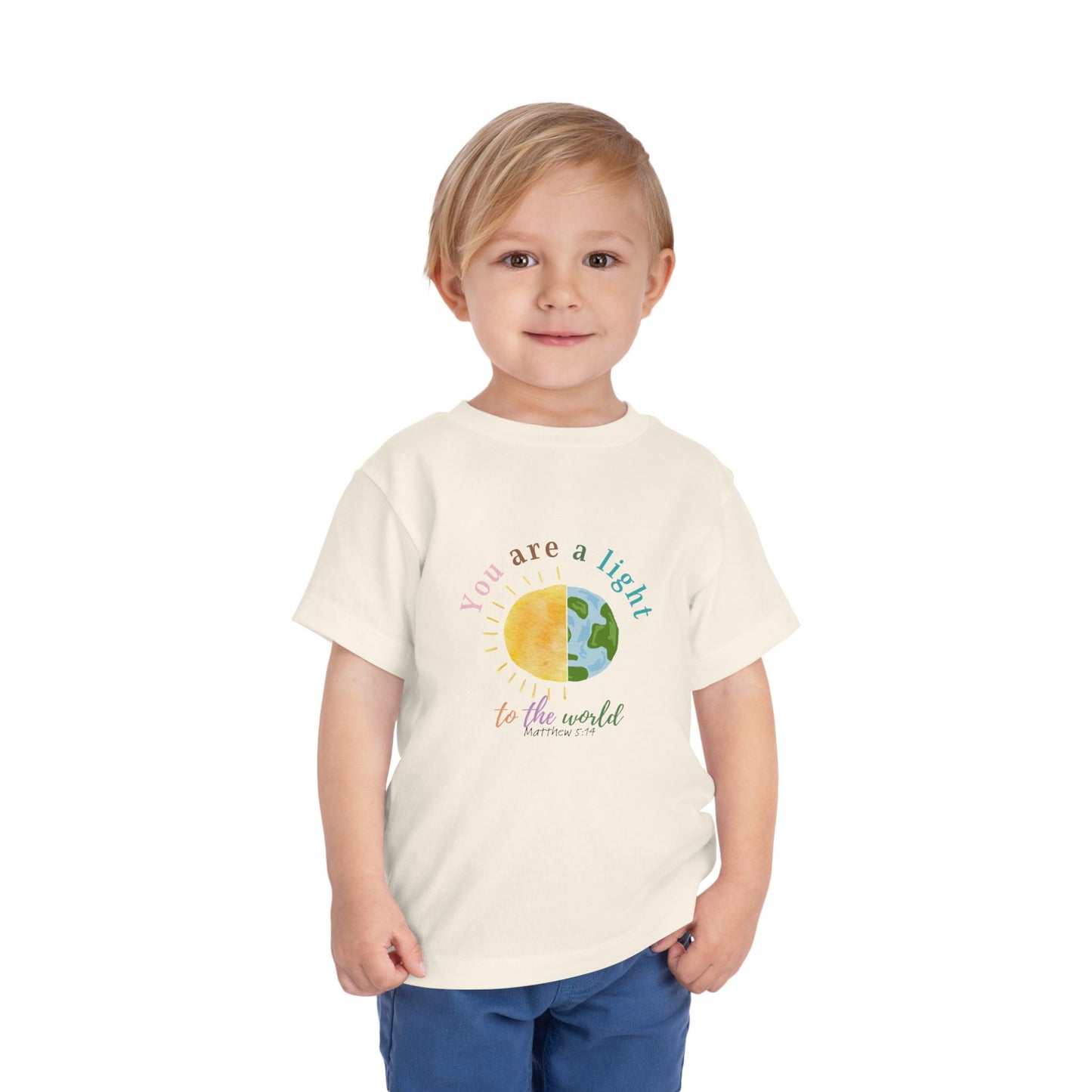 You Are A Light To The World Toddler Short Sleeve Tee