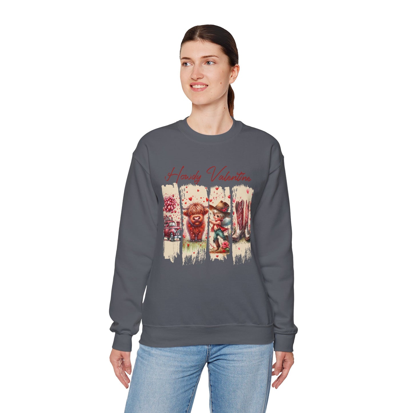HOWDY Valentine Unisex Heavy Blend™ Crewneck Sweatshirt