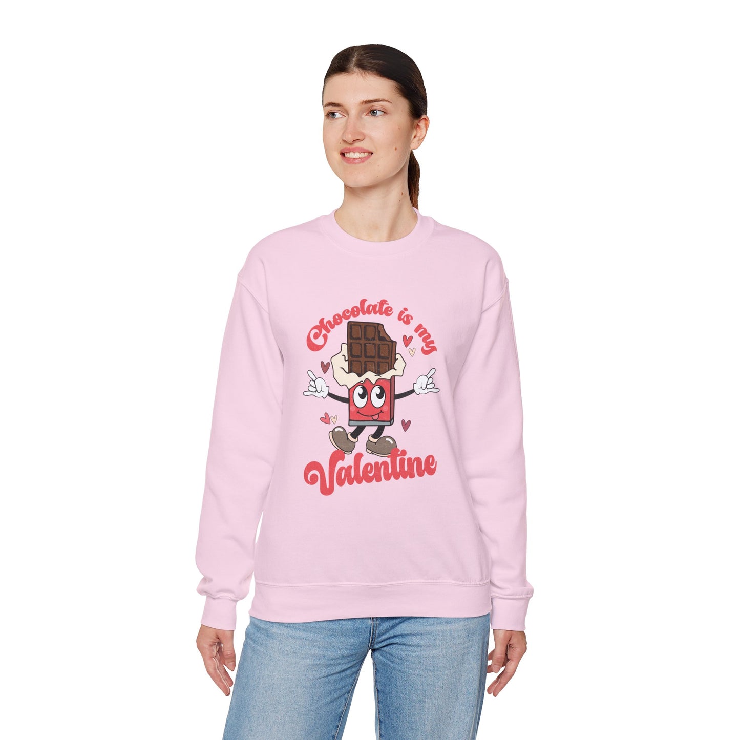 Chocolate is My Valentine Unisex Heavy Blend™ Crewneck Sweatshirt