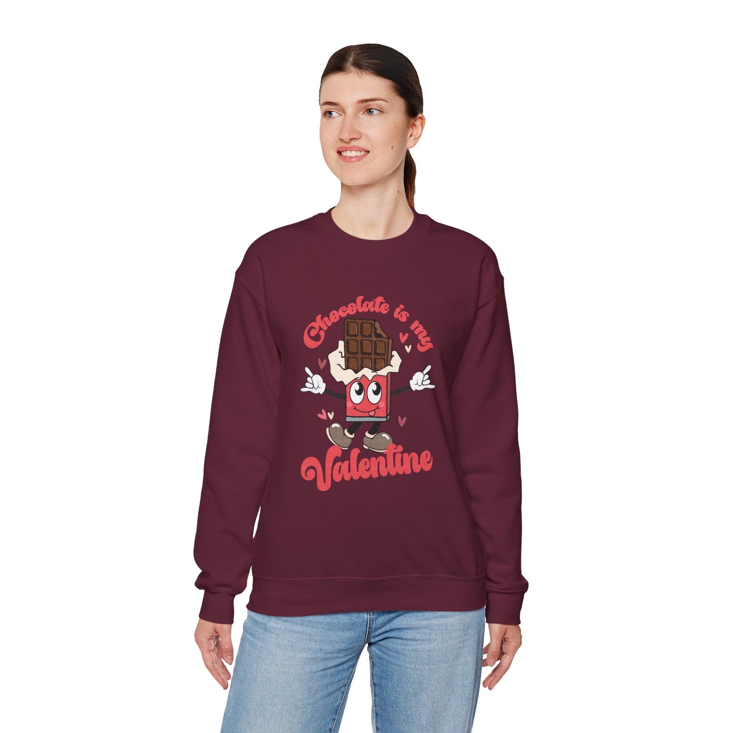Chocolate is My Valentine Unisex Heavy Blend™ Crewneck Sweatshirt