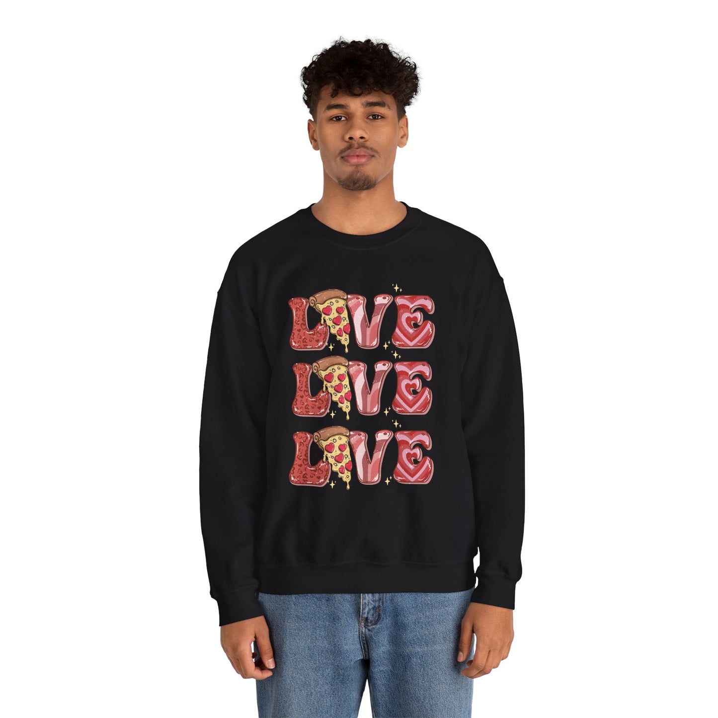 PIZZA Love Unisex Heavy Blend™ Crewneck Sweatshirt