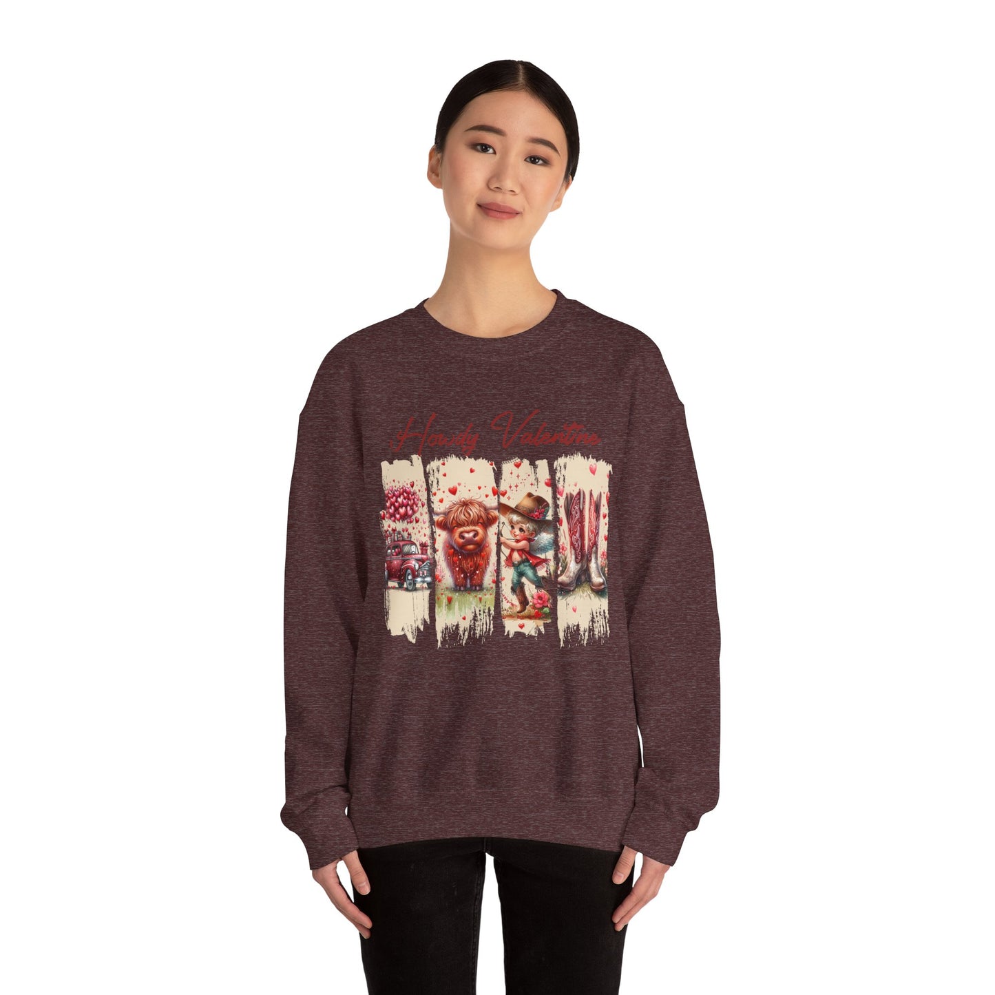 HOWDY Valentine Unisex Heavy Blend™ Crewneck Sweatshirt