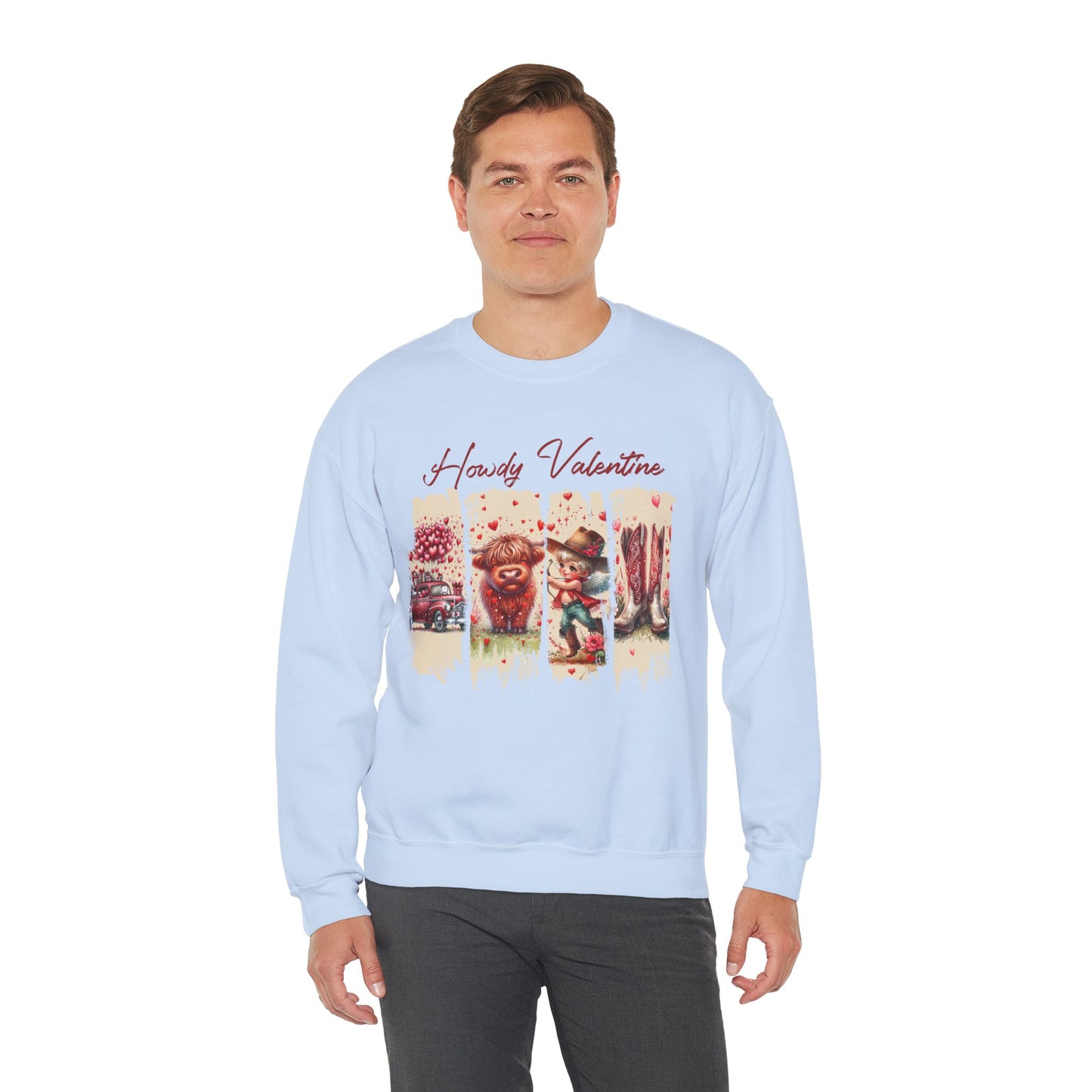 HOWDY Valentine Unisex Heavy Blend™ Crewneck Sweatshirt