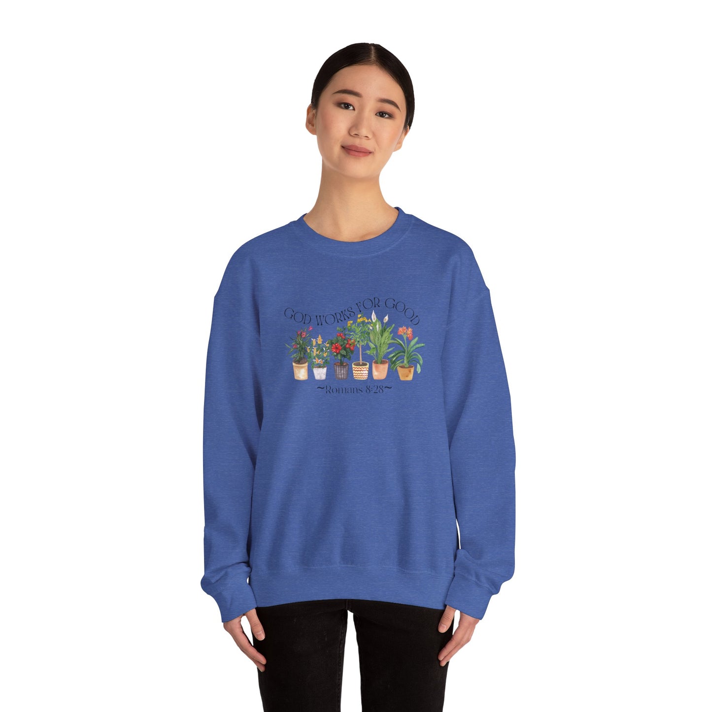 God Works For Good Unisex Heavy Blend™ Crewneck Sweatshirt