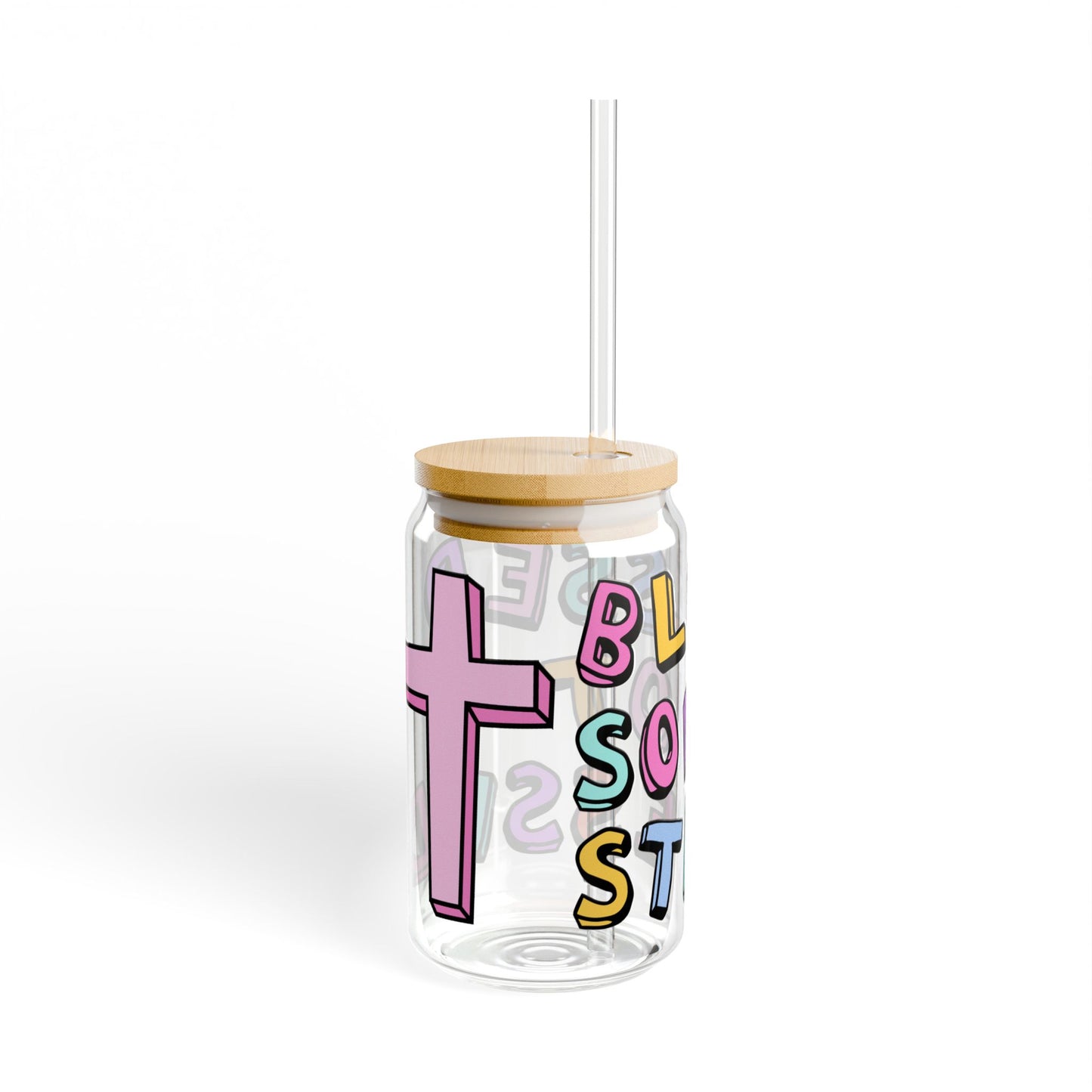 Blessed So Not Stressed Sipper Glass, 16oz