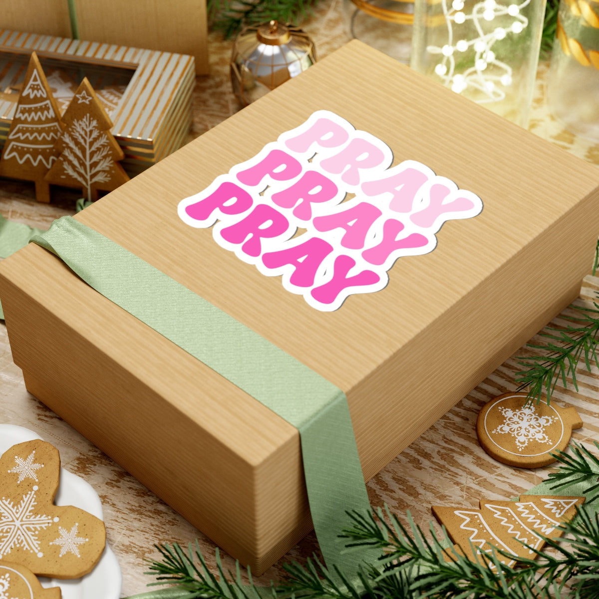 Pray Pray Pray Kiss-Cut Stickers