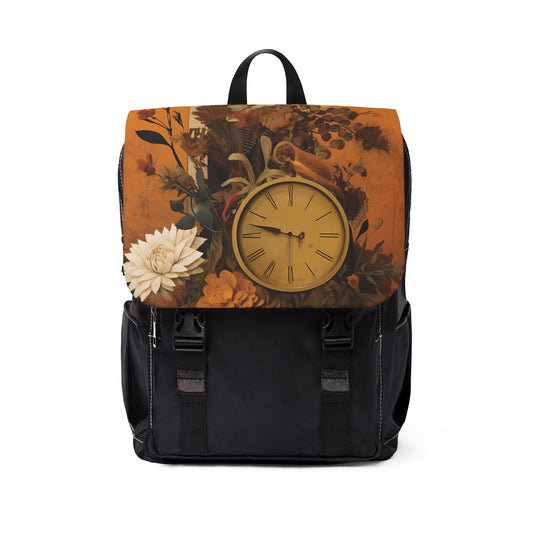 People, Time & Style: A Retro Journey Unisex Casual Shoulder Backpack