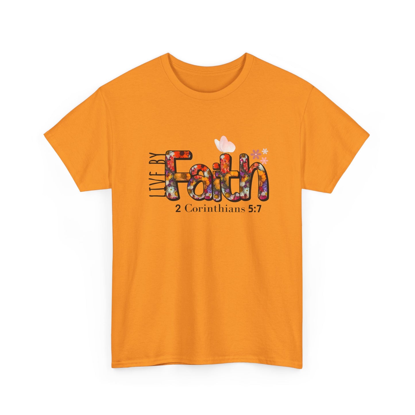 Live By Faith Unisex Heavy Cotton Tee