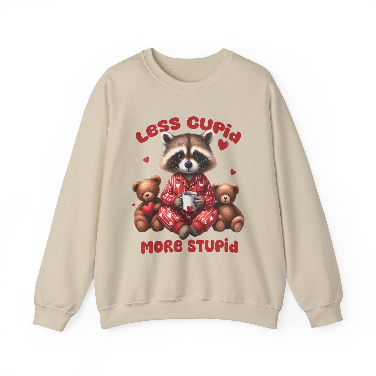 Less Cupid More Stupid Unisex Heavy Blend™ Crewneck Sweatshirt