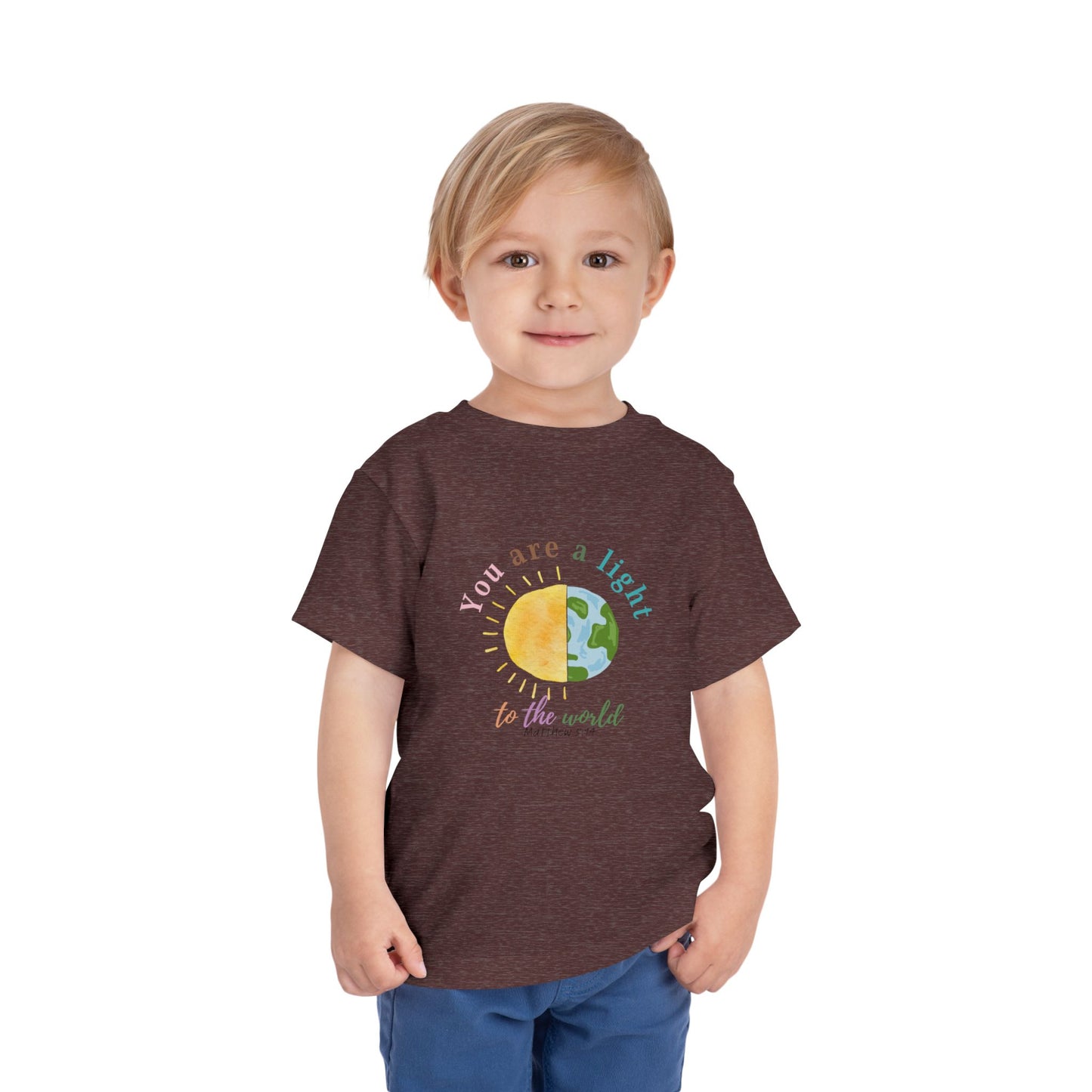 You Are A Light To The World Toddler Short Sleeve Tee