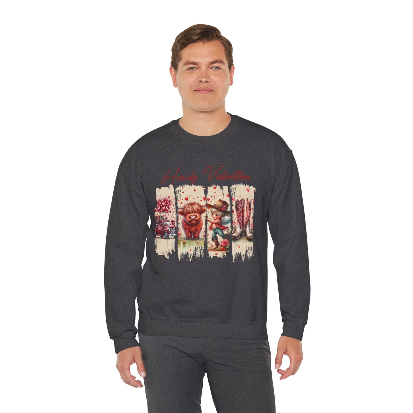 HOWDY Valentine Unisex Heavy Blend™ Crewneck Sweatshirt