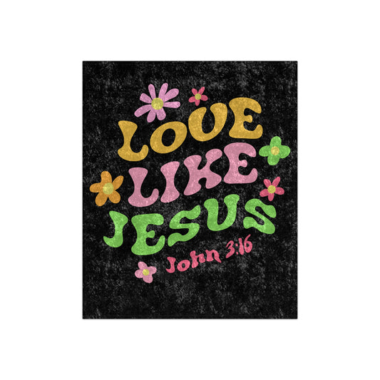 Love Like Jesus Crushed Velvet Blanket