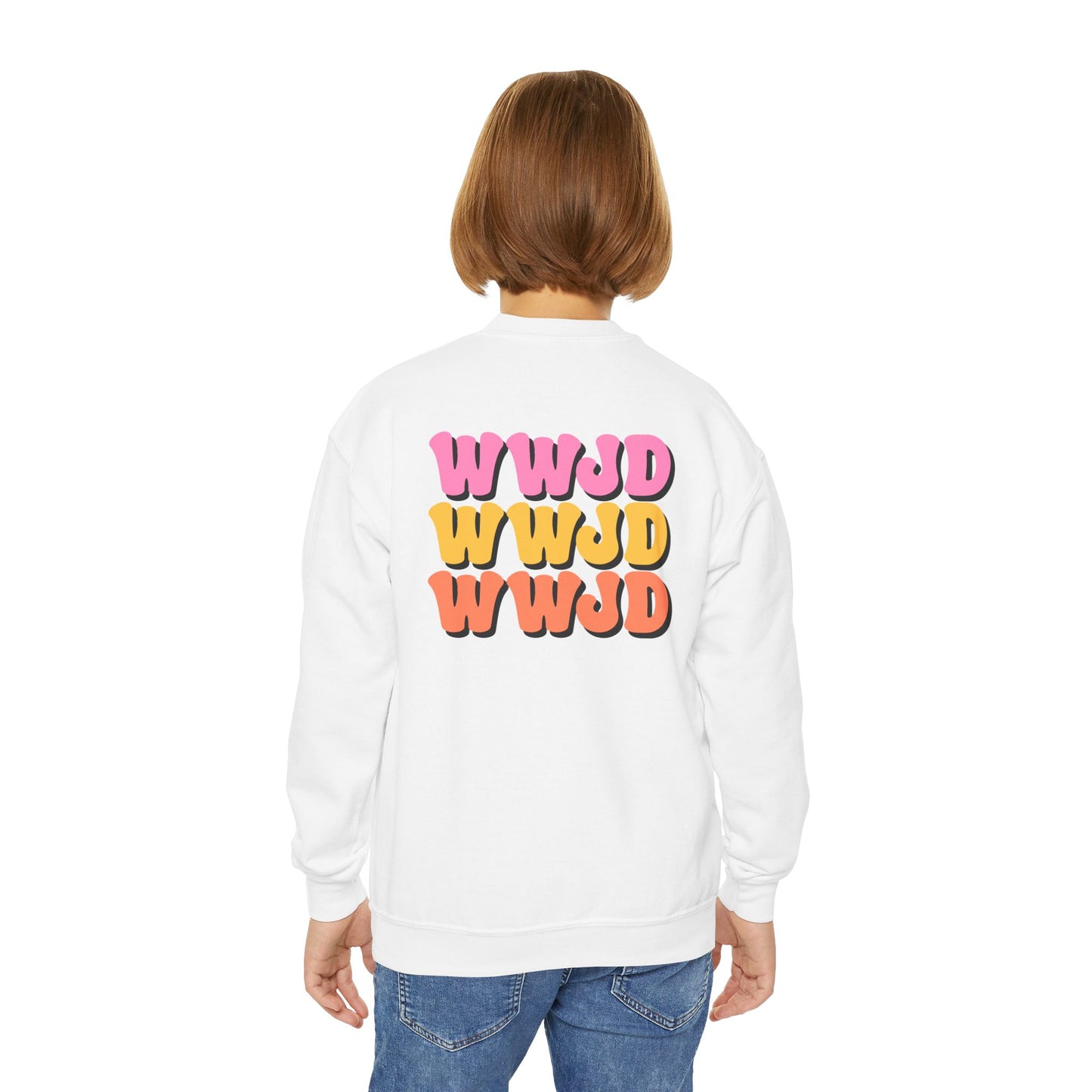 Jesus Fan On Board Youth Crewneck Sweatshirt