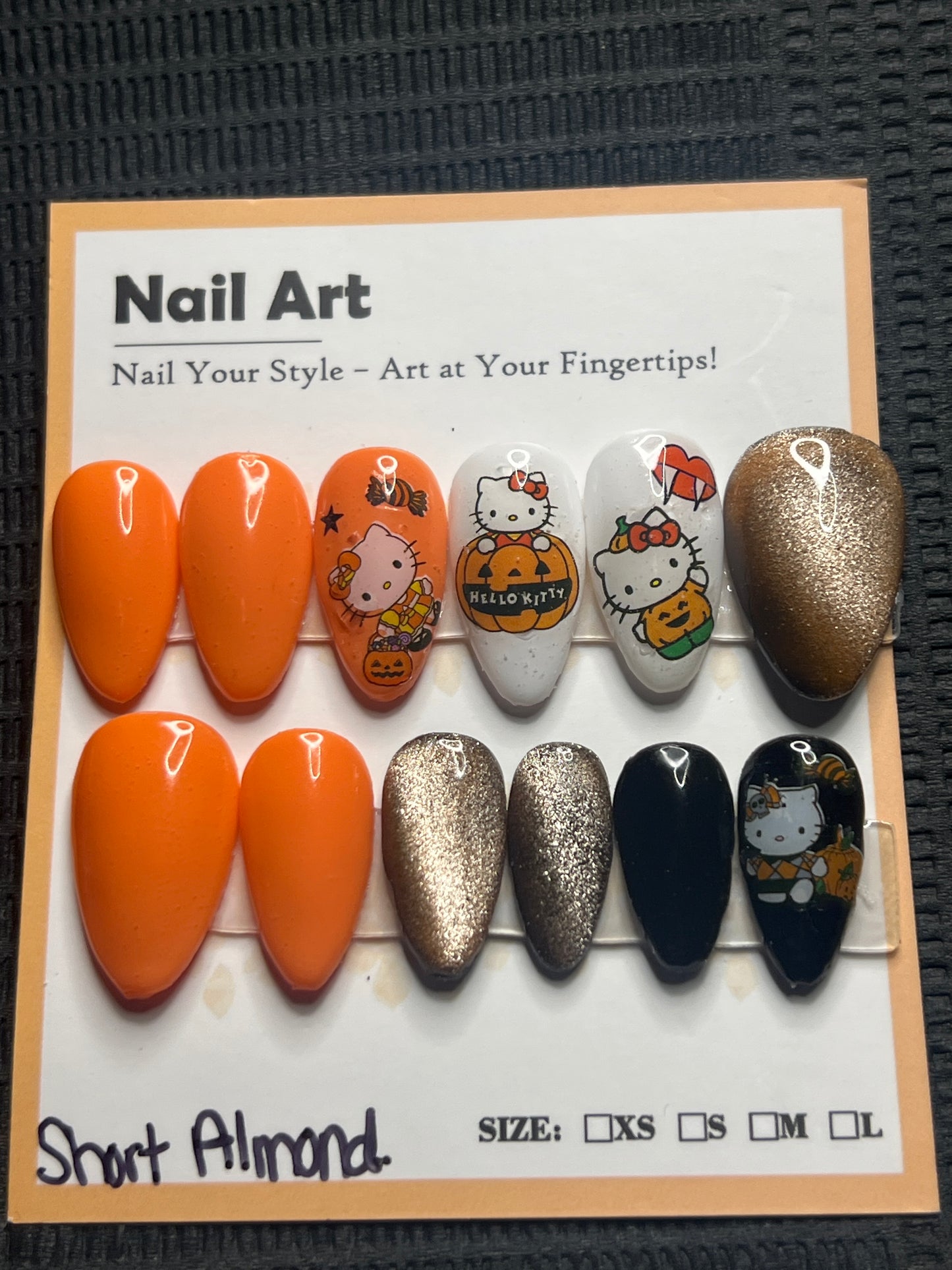 Boo-tiful Kitty. Short Almond