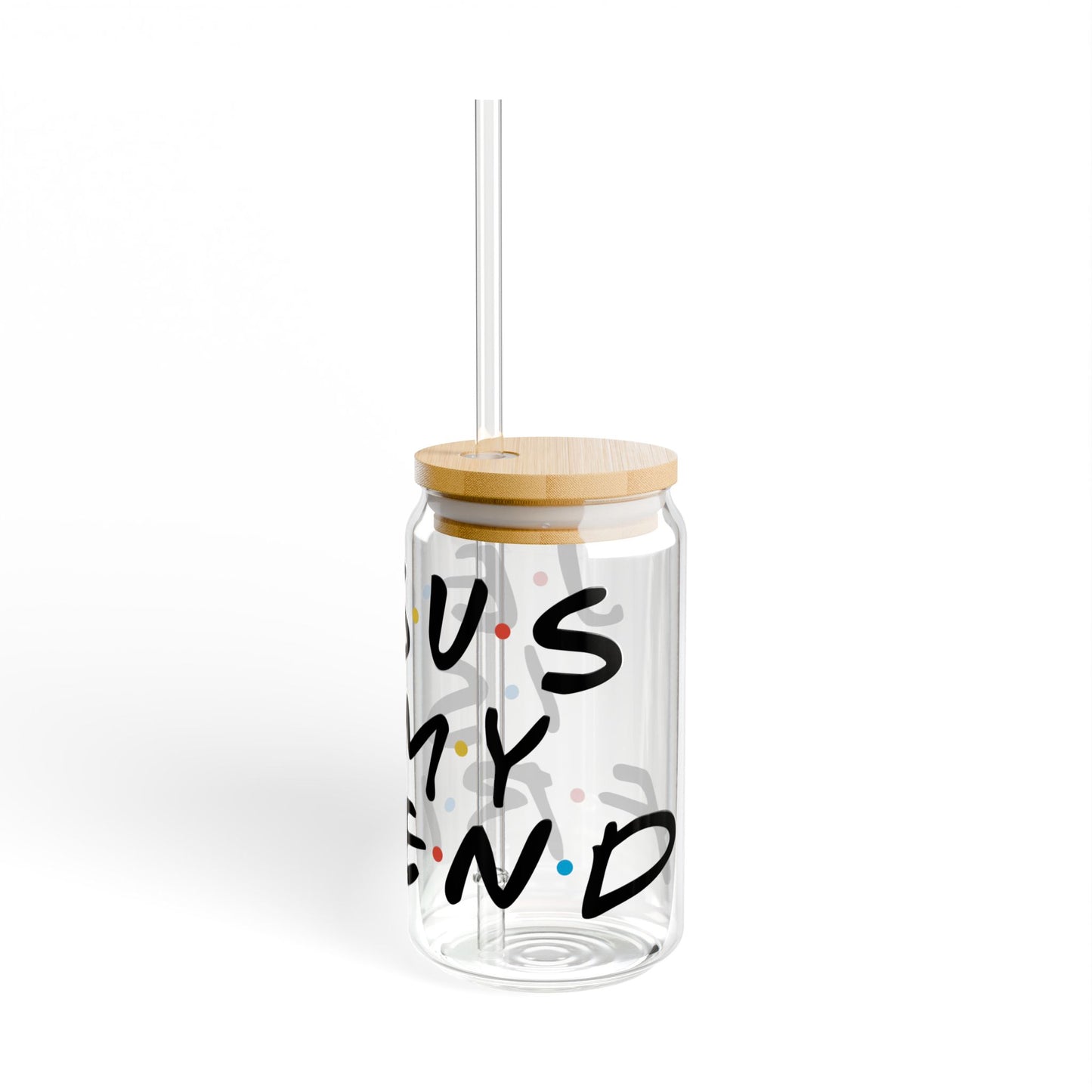 Jesus Is My Friend Sipper Glass, 16oz