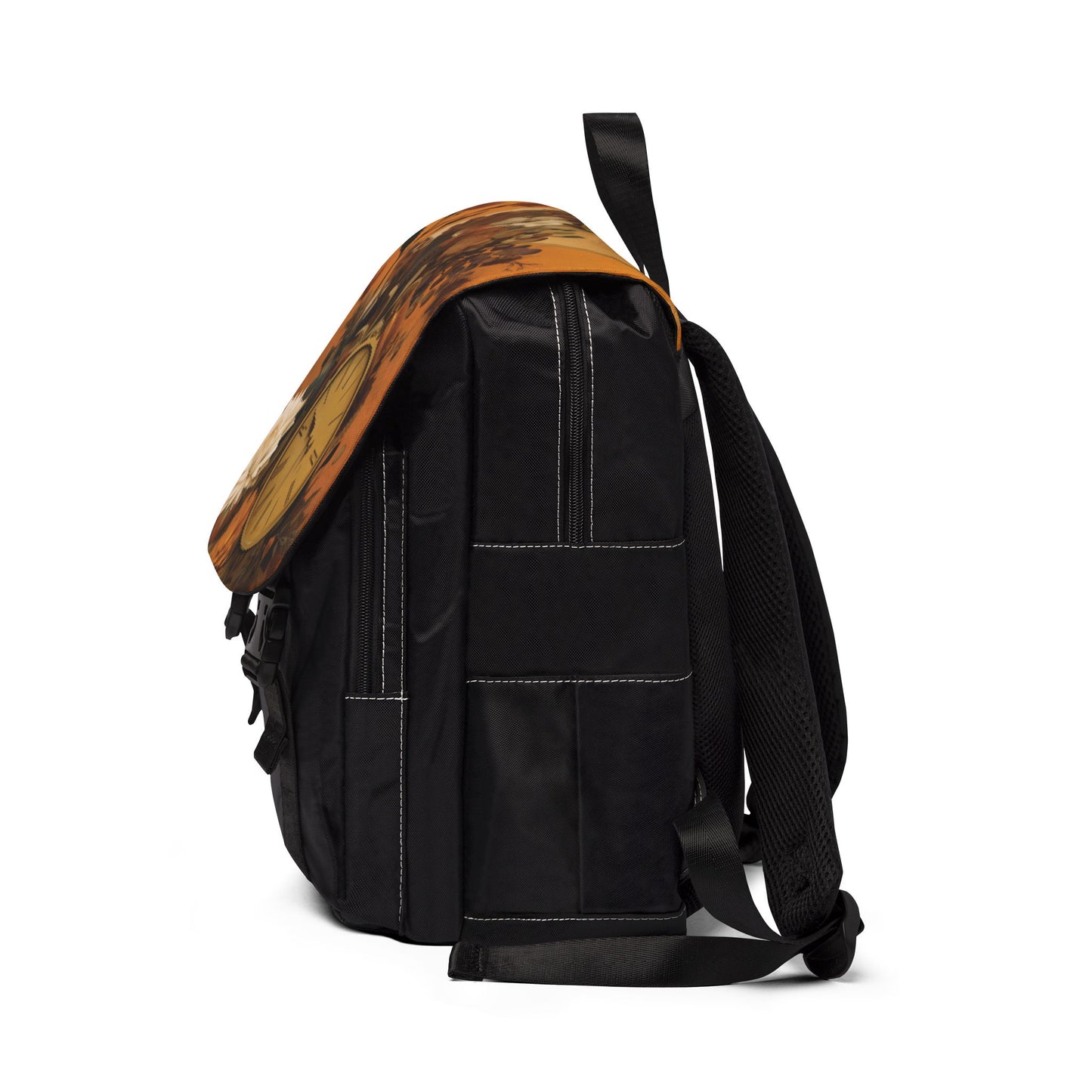 People, Time & Style: A Retro Journey Unisex Casual Shoulder Backpack
