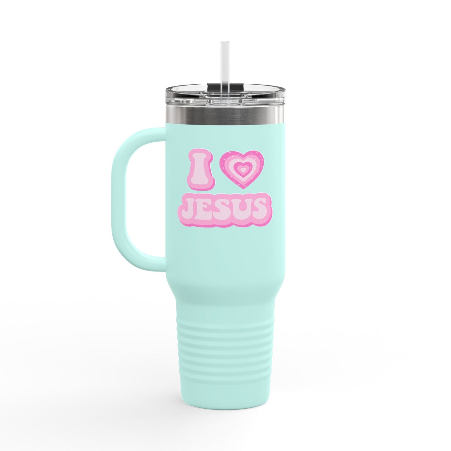 I 💗 Jesus Insulated Travel Mug, 40oz