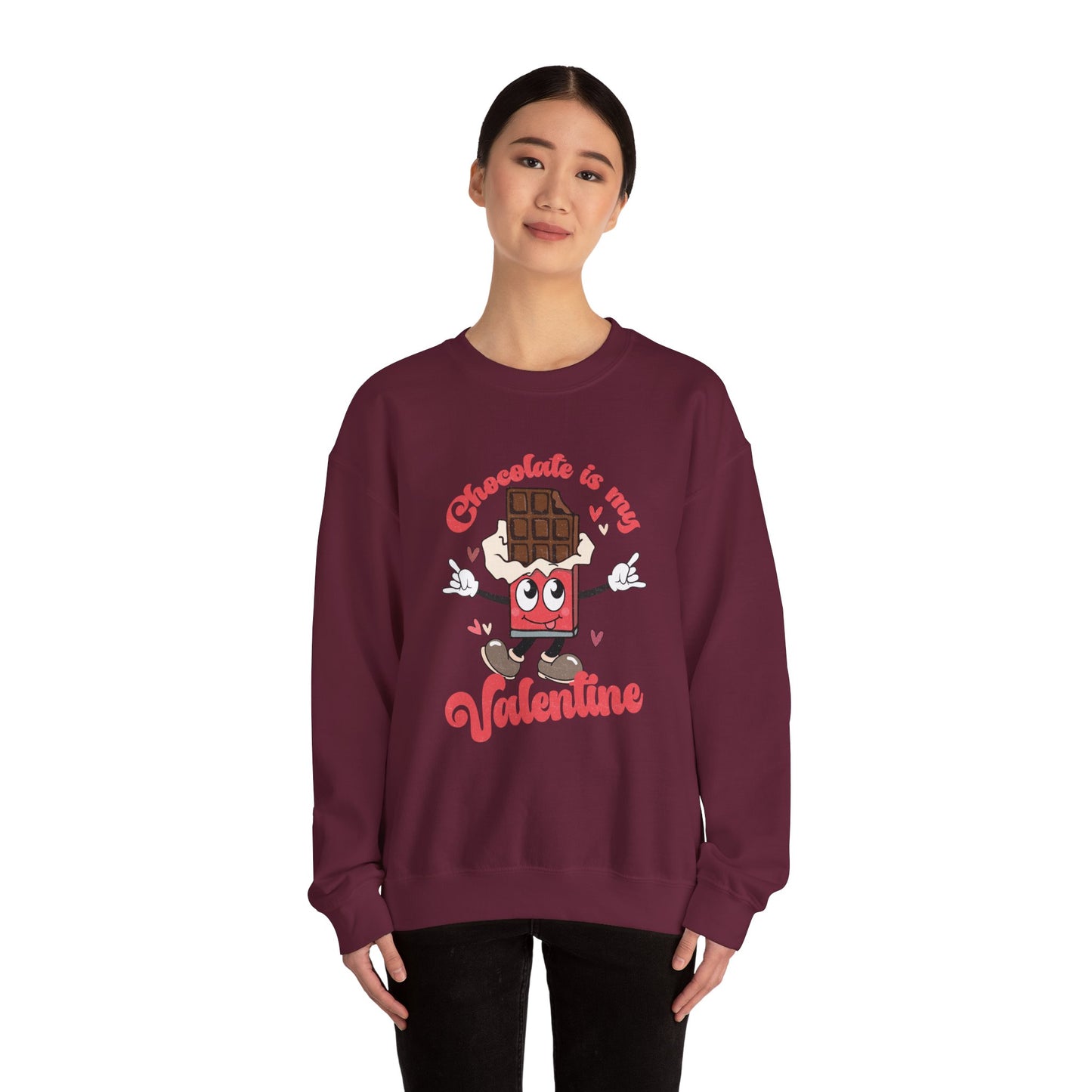 Chocolate is My Valentine Unisex Heavy Blend™ Crewneck Sweatshirt