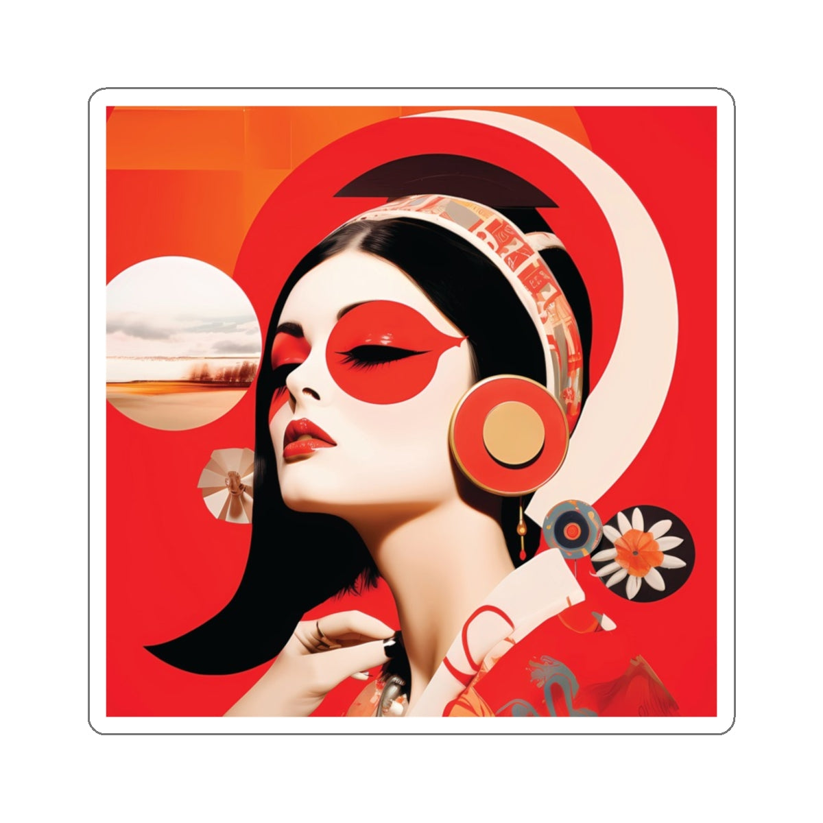 Golden Hour Babe Kiss-Cut Stickers