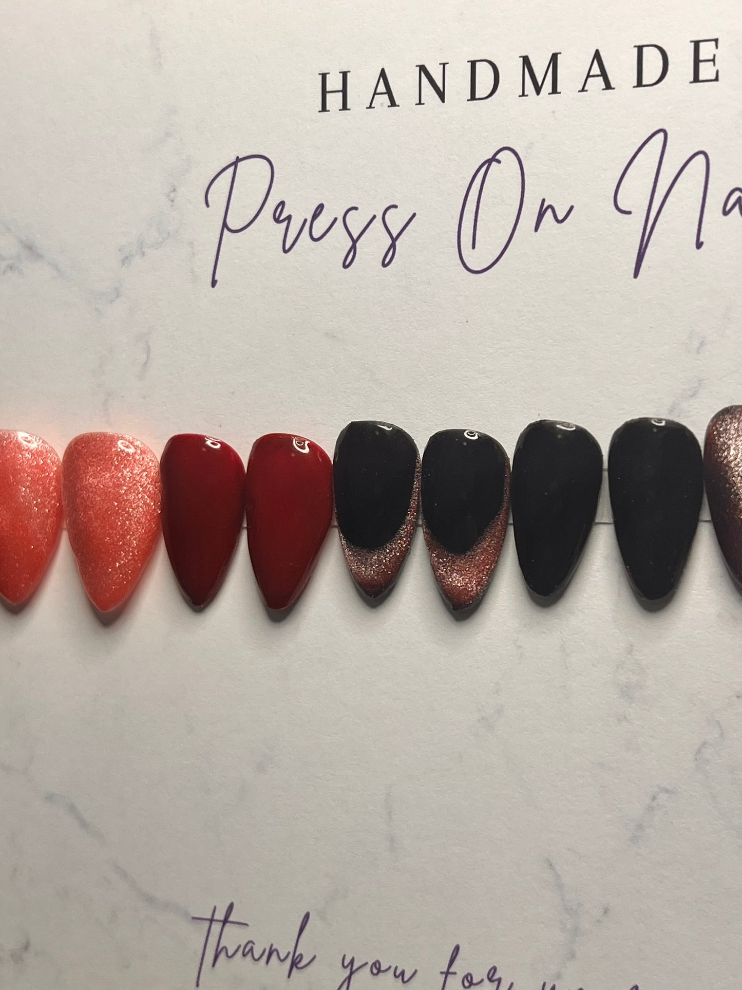 Red & Black Short Almond