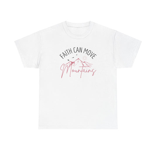 Faith Can Move Mountains Unisex Heavy Cotton Tee