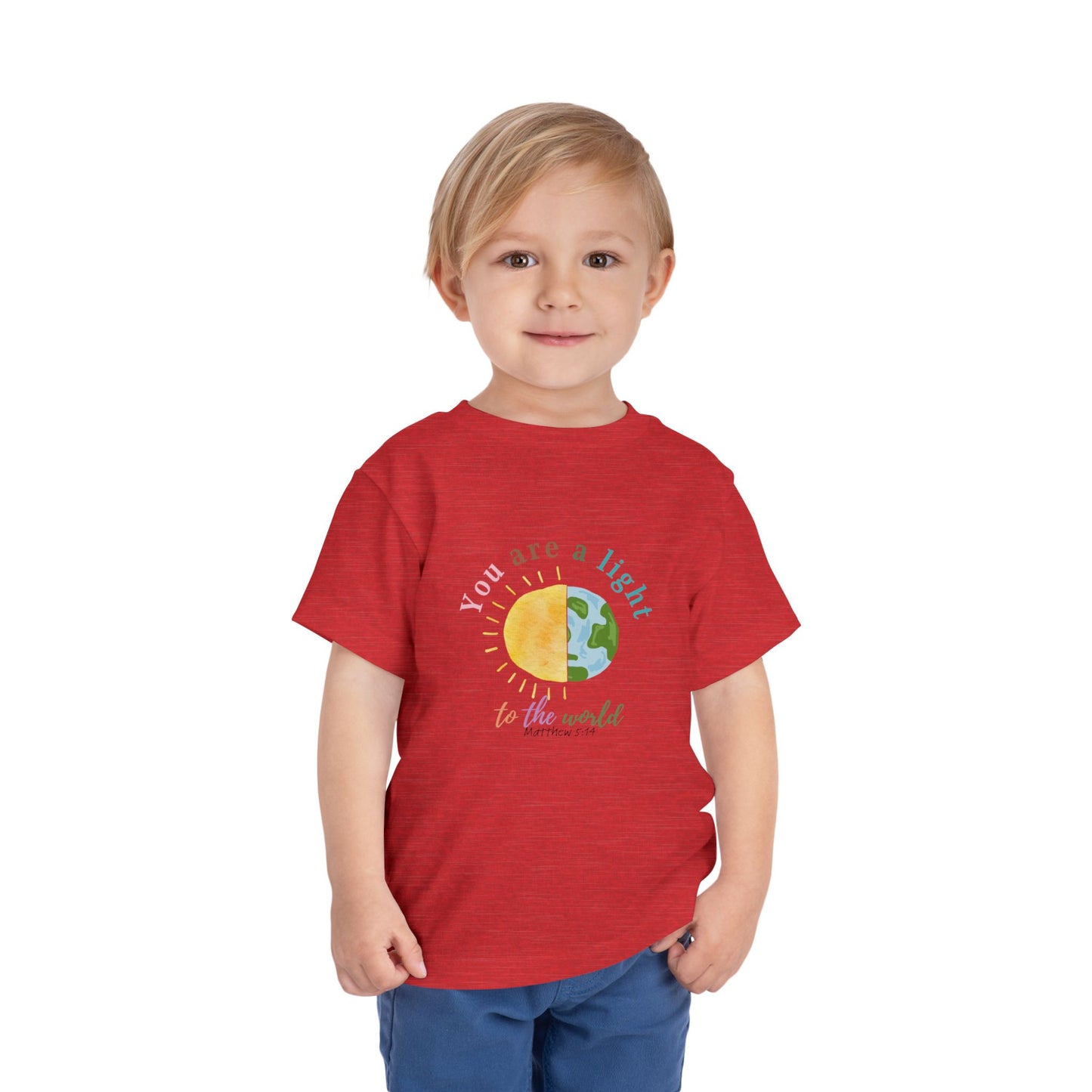 You Are A Light To The World Toddler Short Sleeve Tee