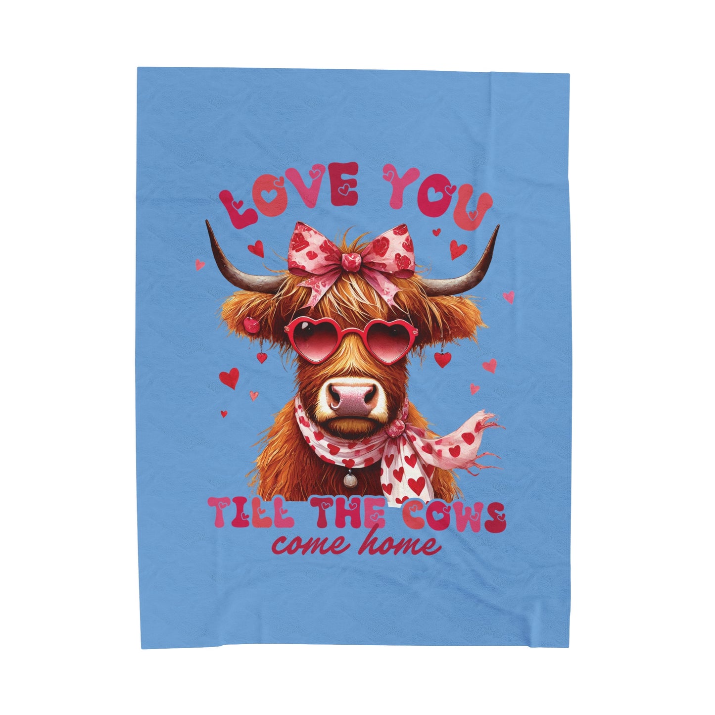 Love You Velveteen Plush Blanket