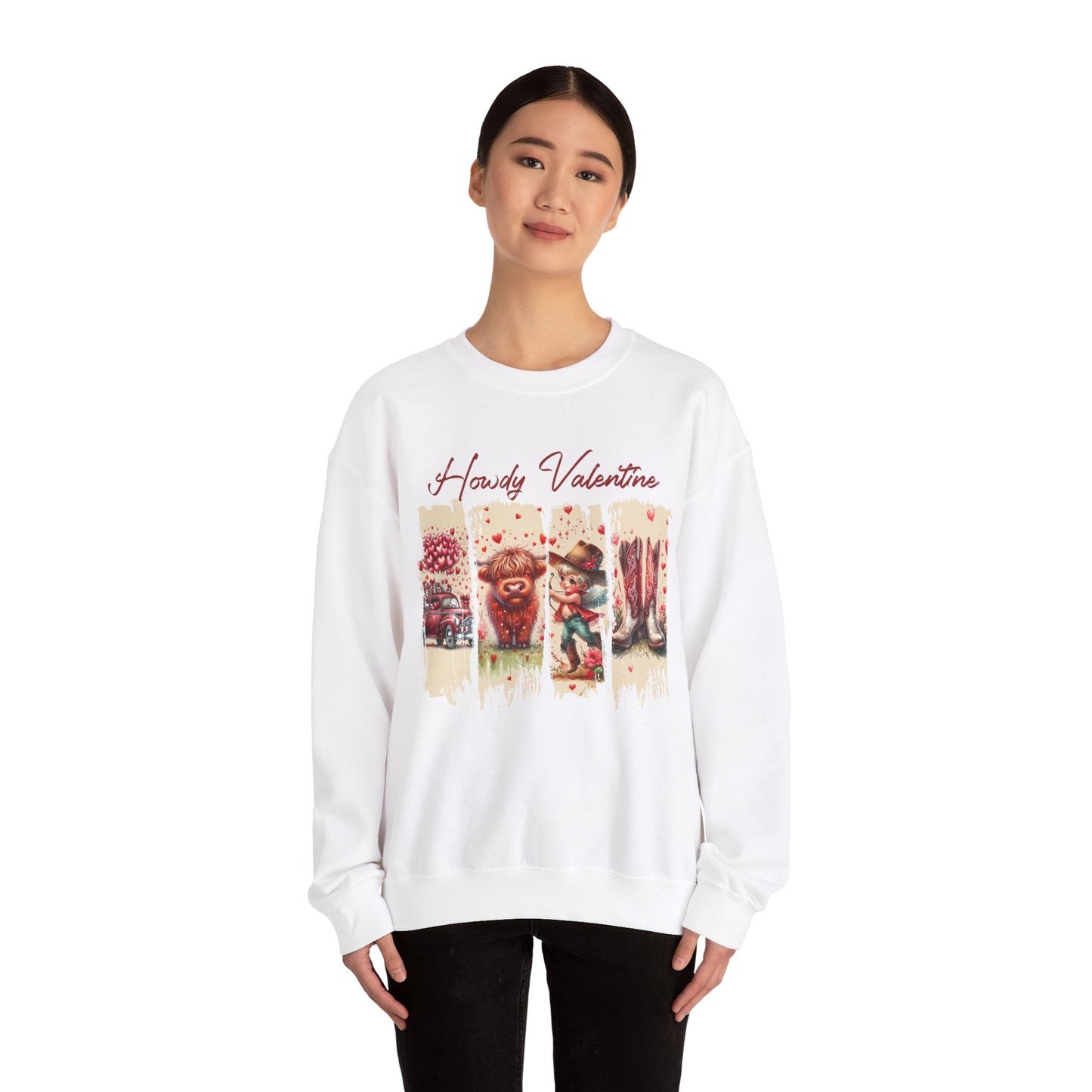 HOWDY Valentine Unisex Heavy Blend™ Crewneck Sweatshirt