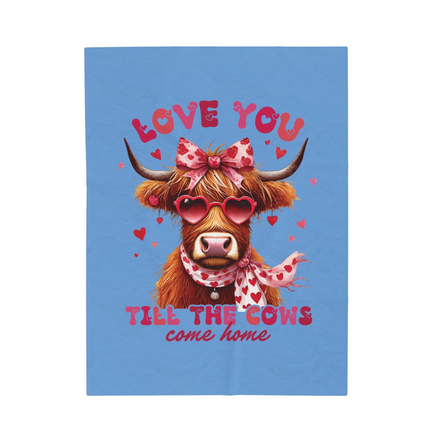 Love You Velveteen Plush Blanket