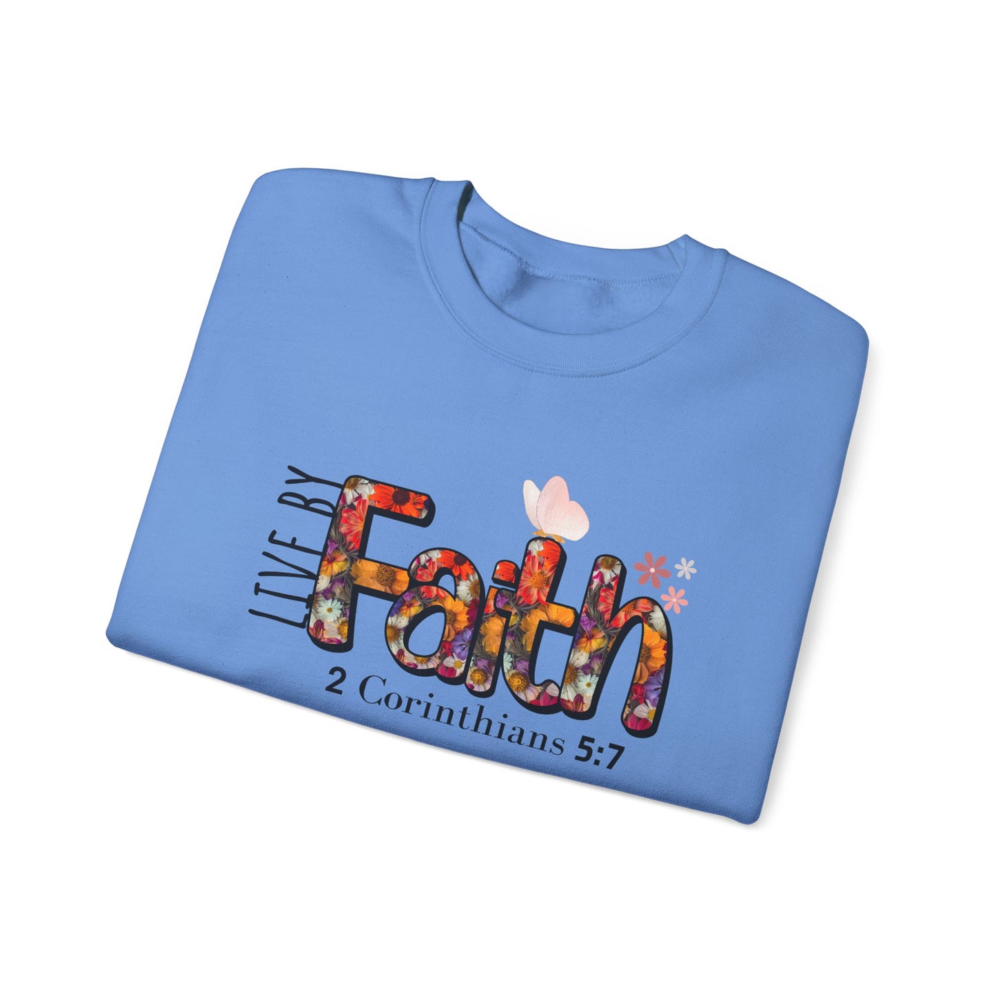 Live By Faith Unisex Heavy Blend™ Crewneck Sweatshirt