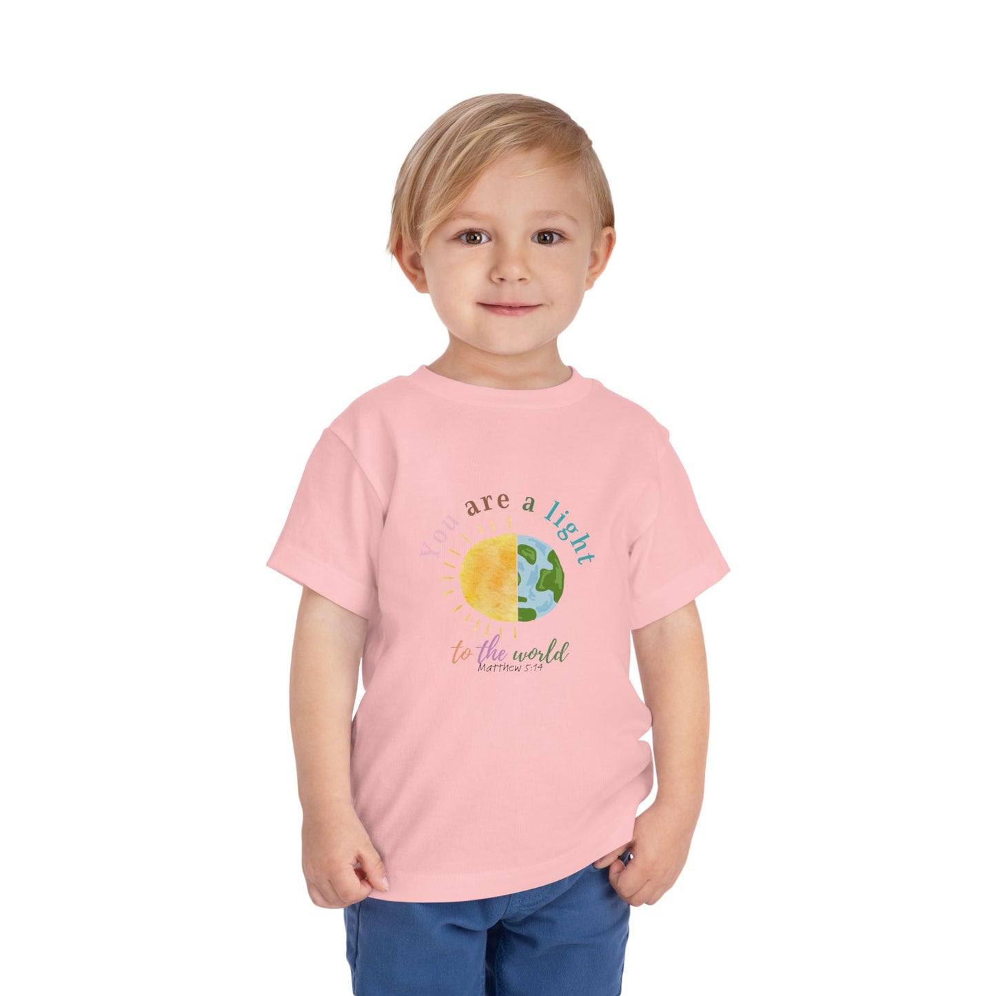 You Are A Light To The World Toddler Short Sleeve Tee