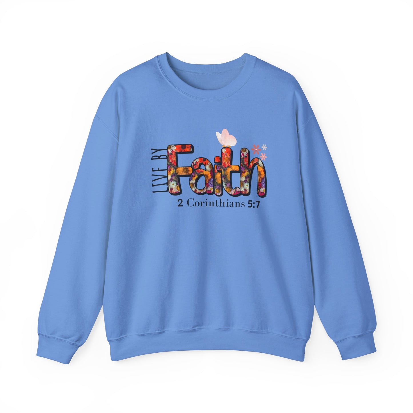 Live By Faith Unisex Heavy Blend™ Crewneck Sweatshirt